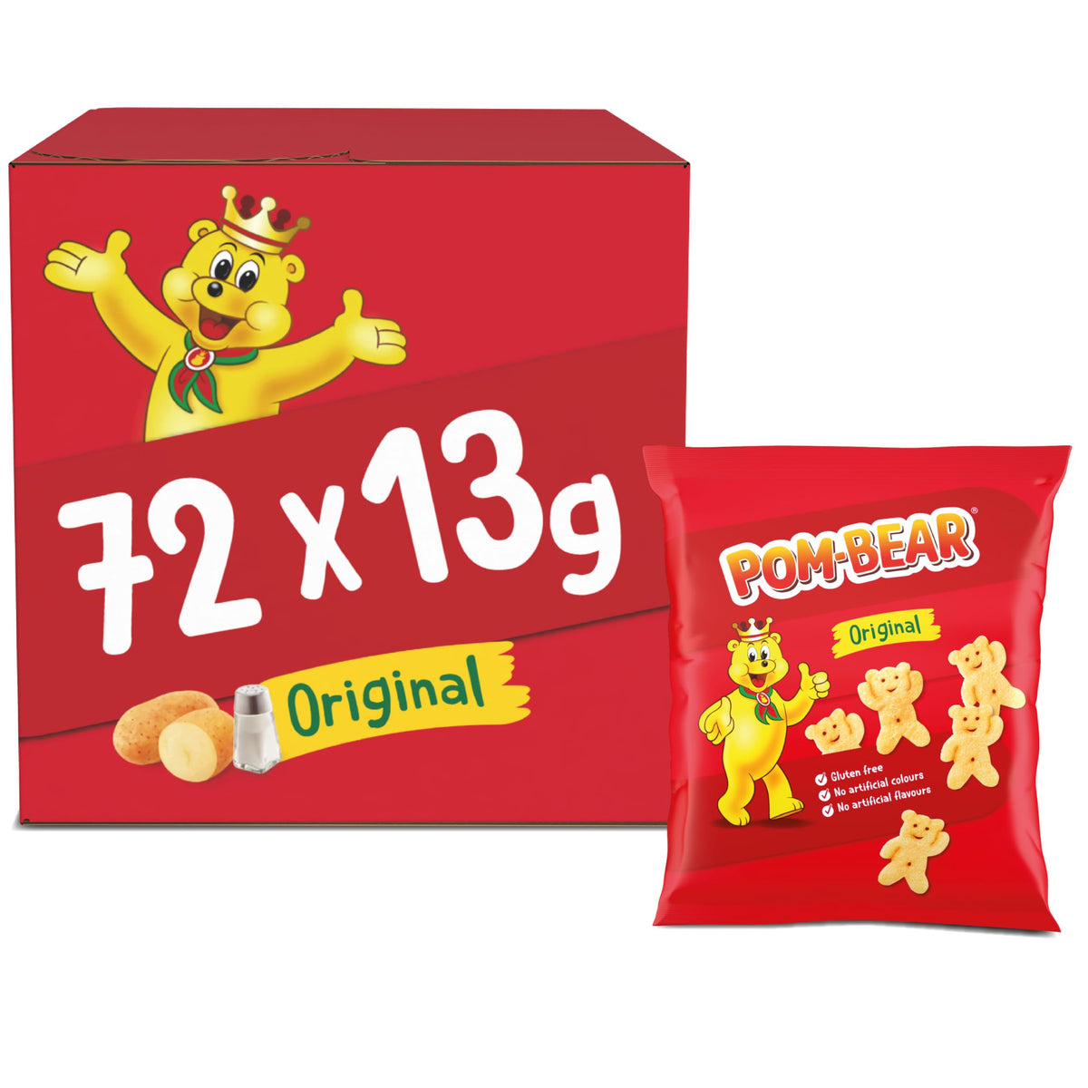 Pom Bear • Original Potato Snacks • Multipack • 6 Bags
