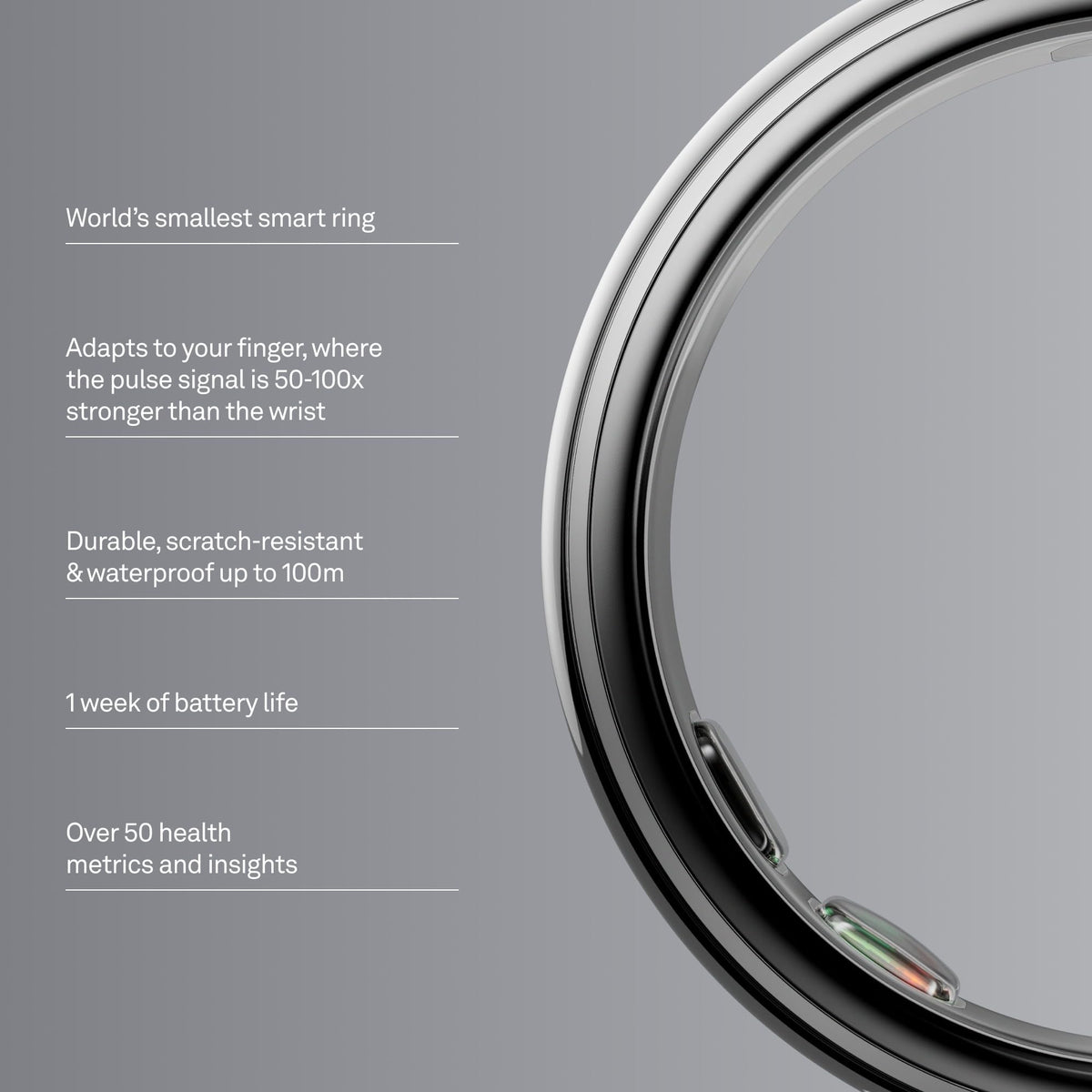 Oura Ring 5 Silver - Size 11 - Size Before You Buy