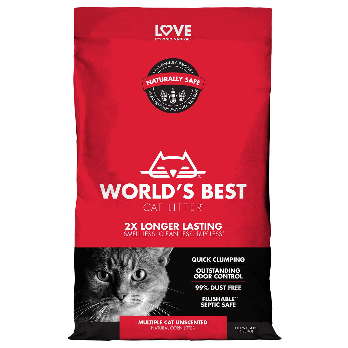 WORLD'S BEST CAT LITTER Comfort Care Unscented, 28-Pounds