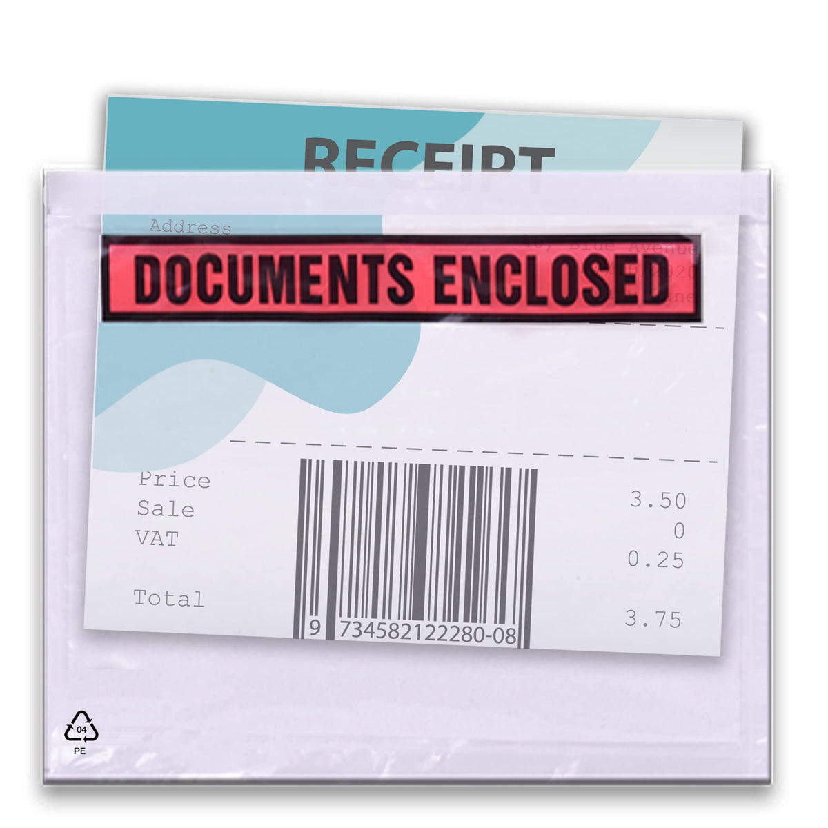 Triplast 200 x DL Printed Document Enclosed Wallet (230 x 110 mm) | Peel & Seal Clear Plastic Envelopes/Sleeves/Pockets/Wallets | Attach Invoices, Packing Lists & Delivery Notes to Parcels