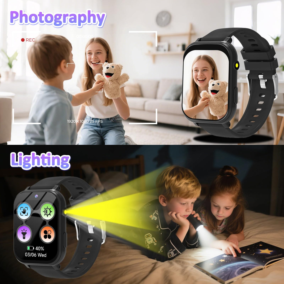 Kids Smart Watch for Boys Girls, Smart Watch for Kids Fitness Watch