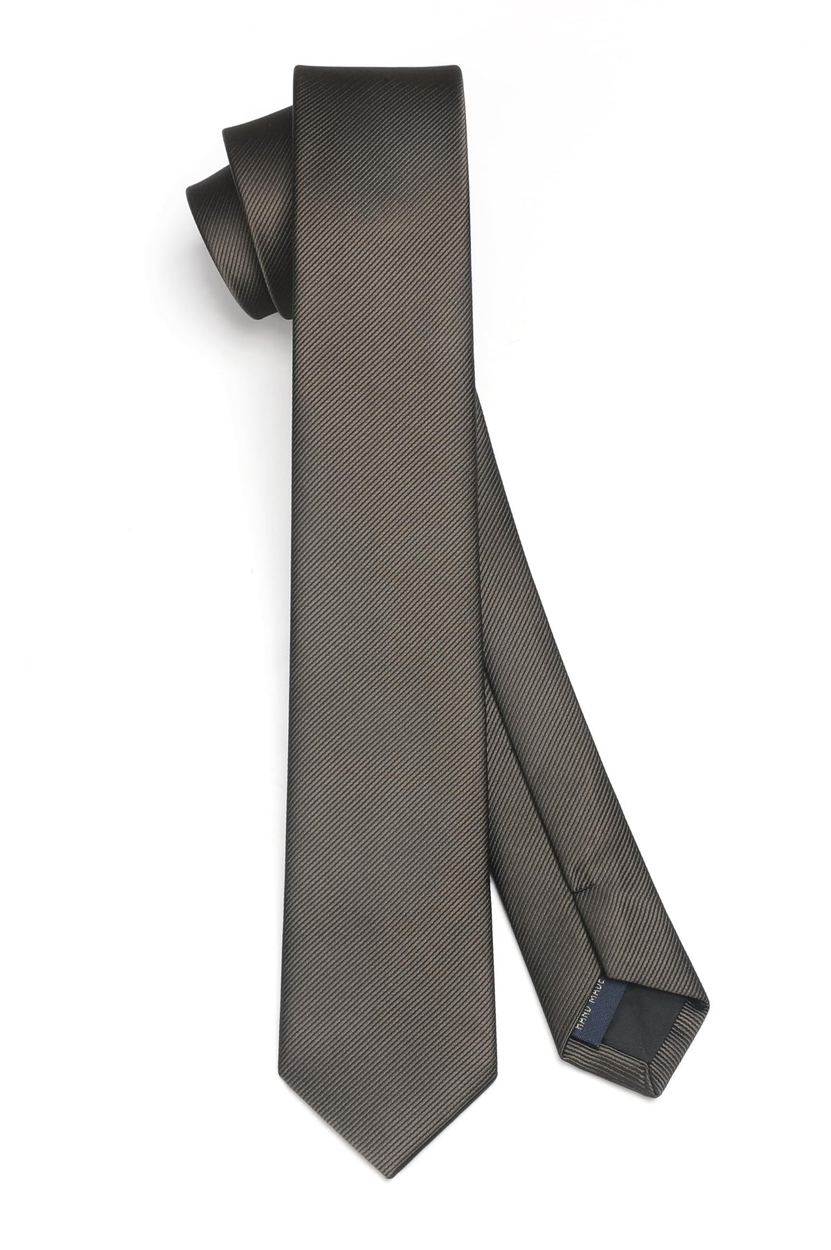 HISDERN Skinny Tie Solid Color 6cm Slim Ties for Men Wedding Classic Formal Business Necktie