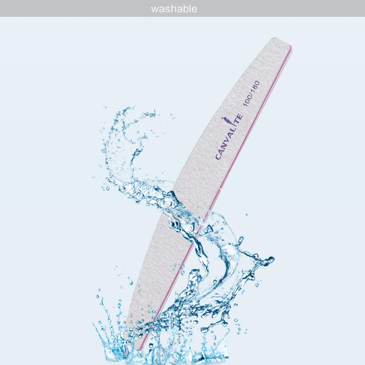 Professional Nail Files Double Sided Emery Board Nail Styling Tools Pet Grooming Tools for Home and Salon Use (Half Moon 180/240, 12pcs)