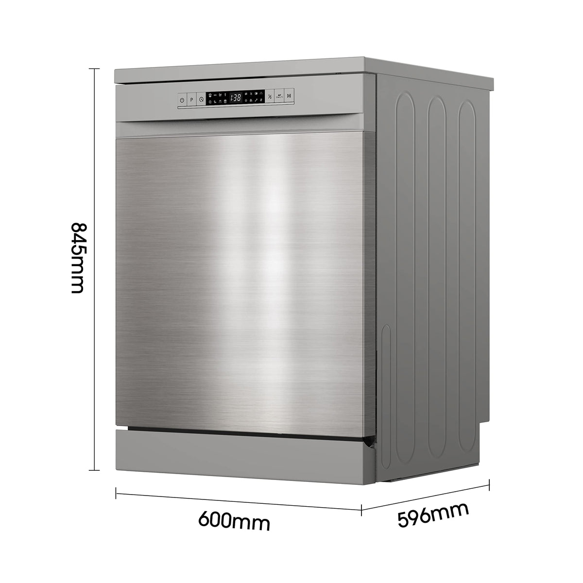 Hisense HS523E15WUK Slimline 10 Places Free Standing Dishwasher White with 30 Minutes Quick Wash [Energy Class E]