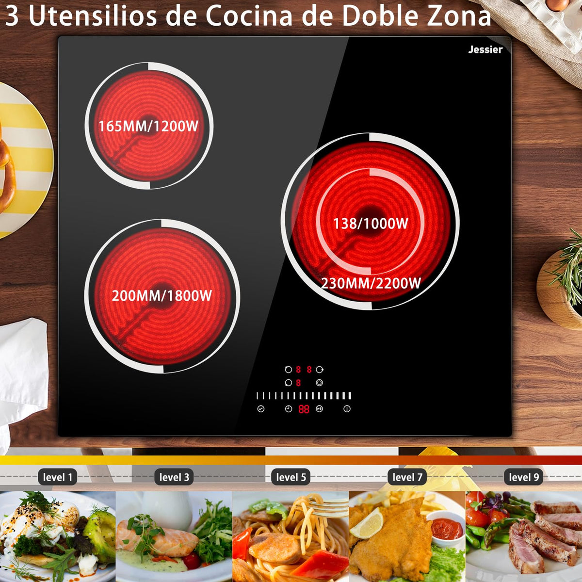 Portable Ceramic Hob, Pulg in Single Electric Hob 3600W