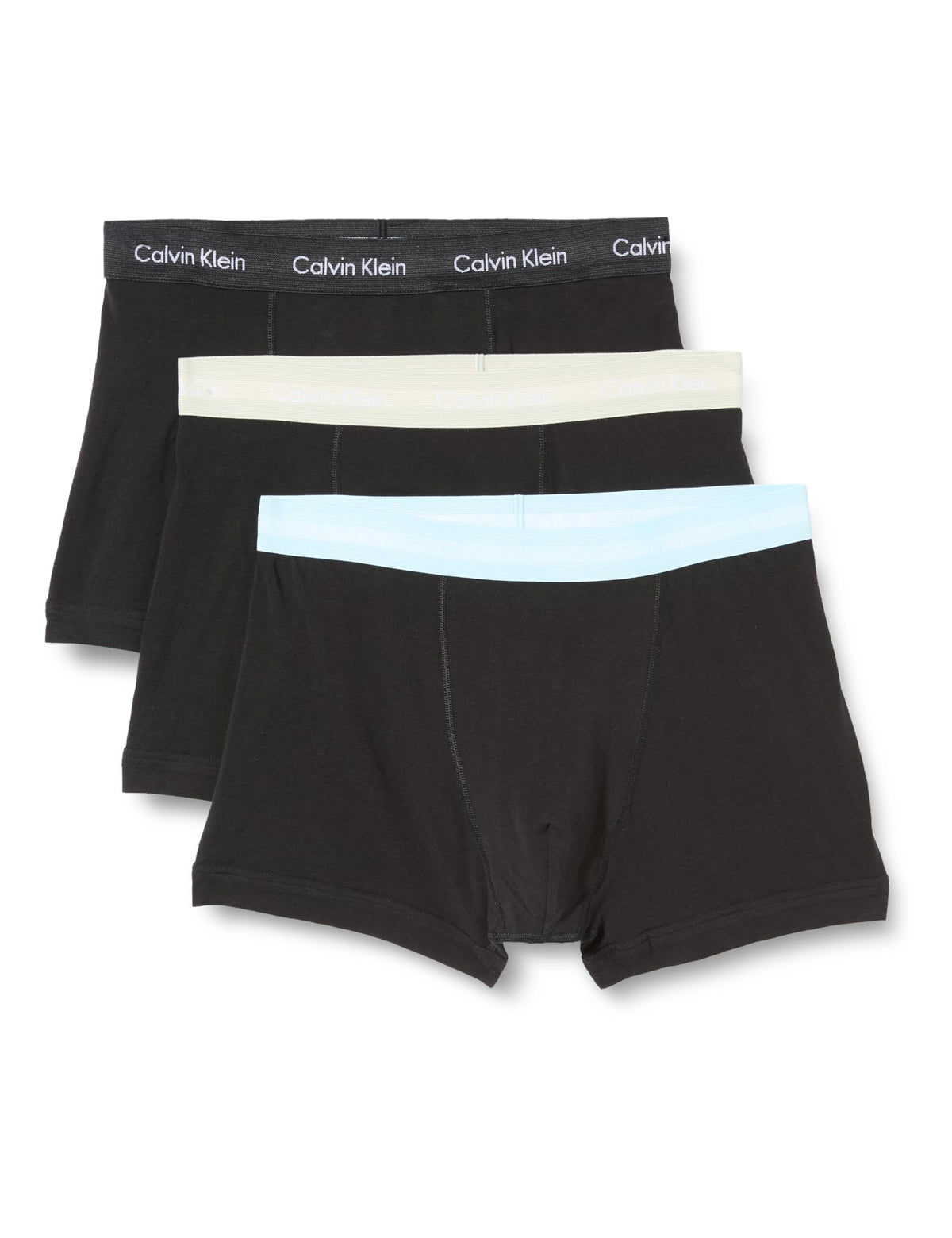 Calvin Klein Men’s 3 Pack Trunks with Logo Waistband