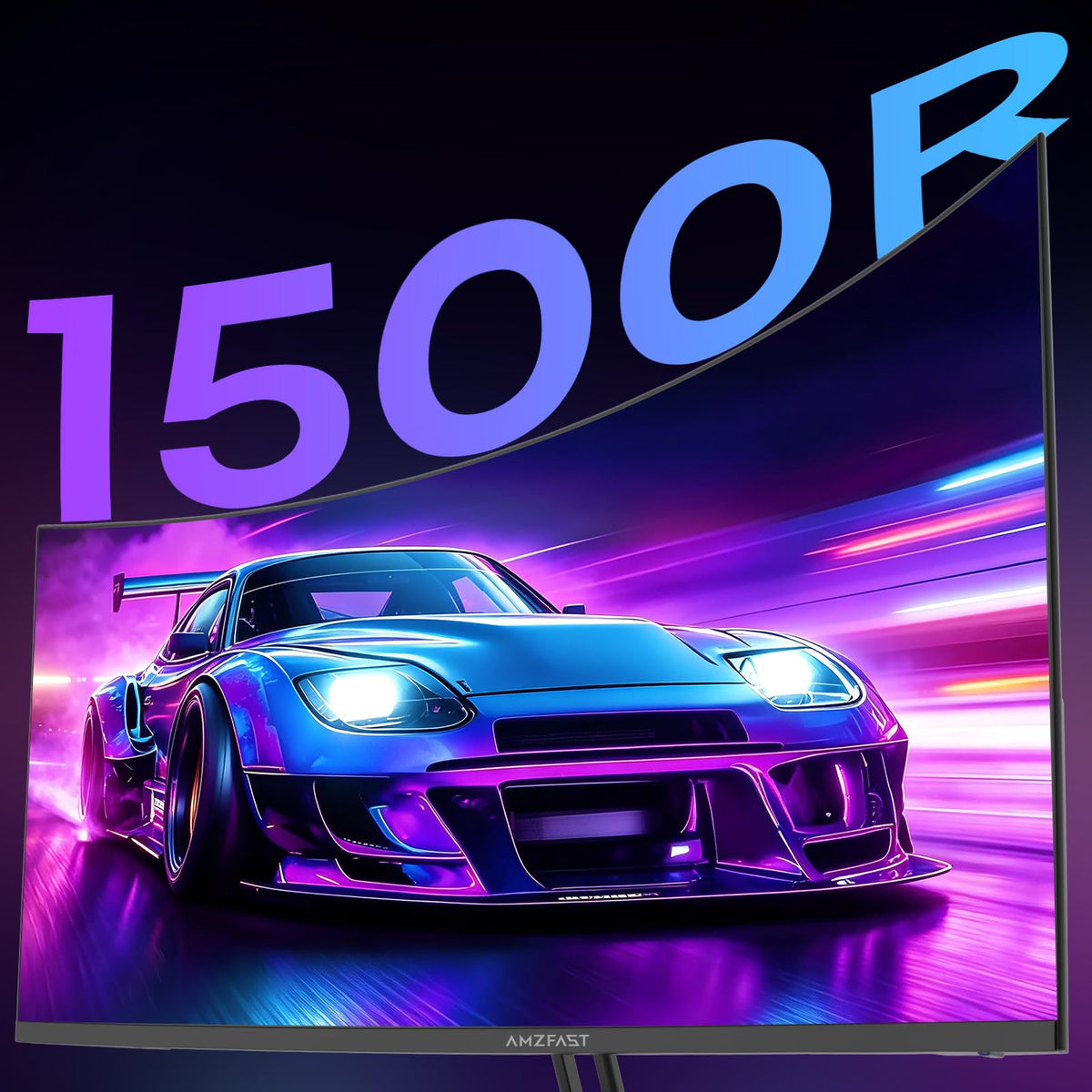 Amzfast 24 Inch 200Hz Gaming Monitor, FHD 1080P Fast IPS, 1ms MPRT, Adaptive Sync, AI-Crosshair, 110% sRGB, HDR, Low Blue Light, HDMI2.0&DP1.4, VESA75x75mm for PC Desktop Laptop PS5 Xbox, G24X1W