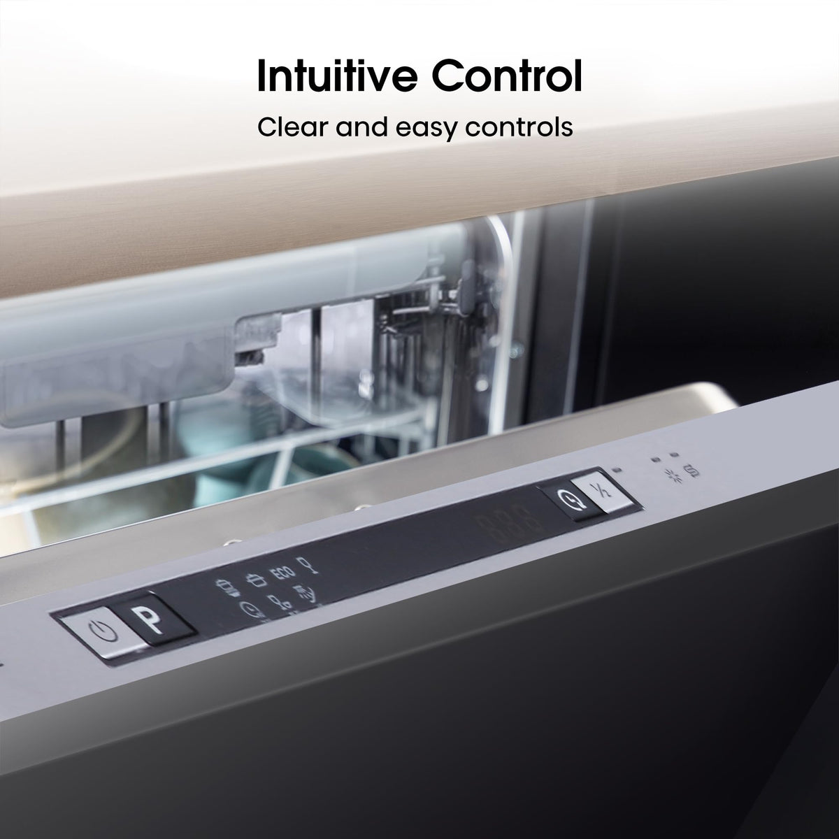 Hisense Fully Integrated Standard Dishwasher - Silver with Fixed Door Fixing Kit HV623D15UK - D Rated