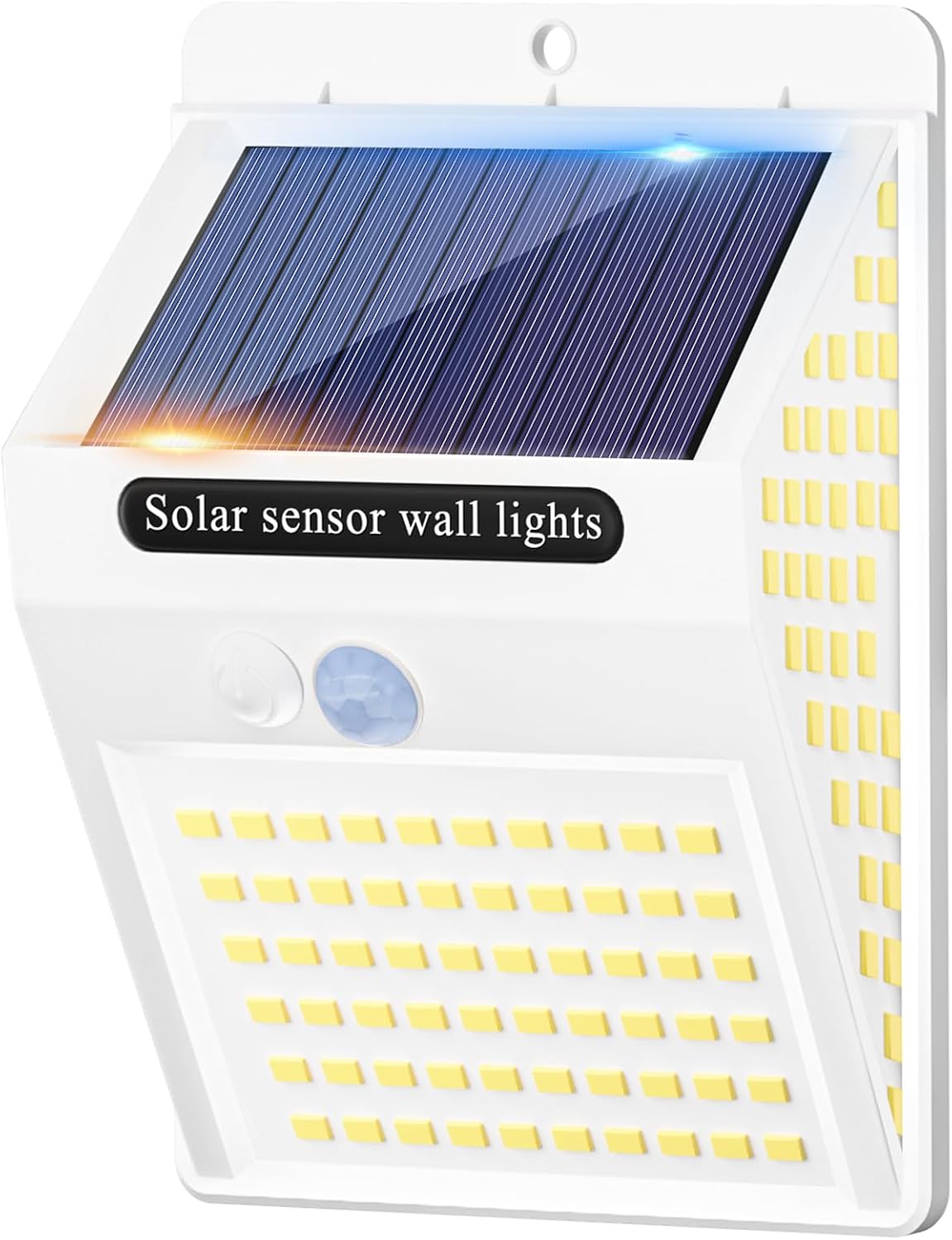 litogo [4 Pack White Frame 140LED Solar Security Lights Outdoor, Solar Motion Sensor Lights 270ºWide Angle Waterproof Solar Powered Durable Wall Lights Outside 3 Modes