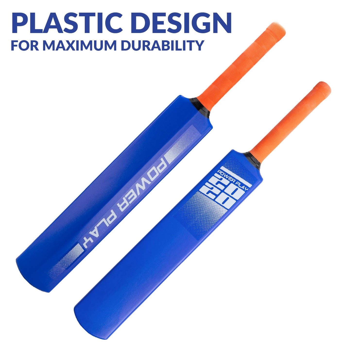 Powerplay Plastic Cricket Set Size 1 for Kids, Lightweight Ball, Stumps & Bat – Fun Outdoor Cricket Set