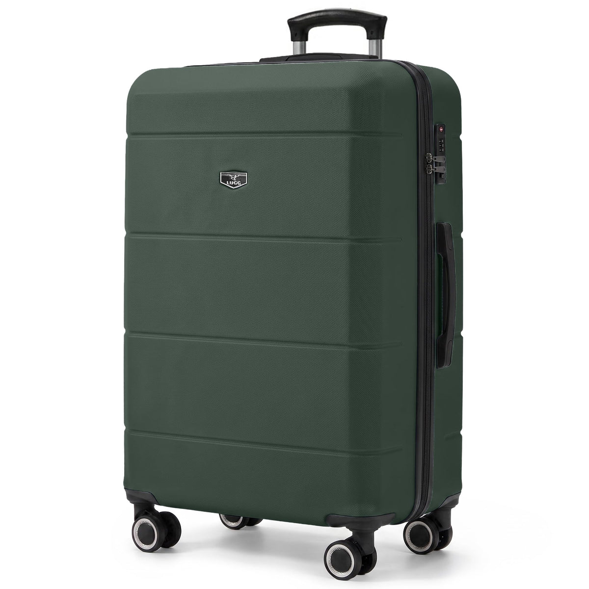 LUGG Jetset 40cm Suitcase 40x30x20cm, Ryanair Compatible Underseat Size, Hard Shell ABS, Spinner with Removable Wheels, Lightweight Travel Luggage, 1 Year Warranty