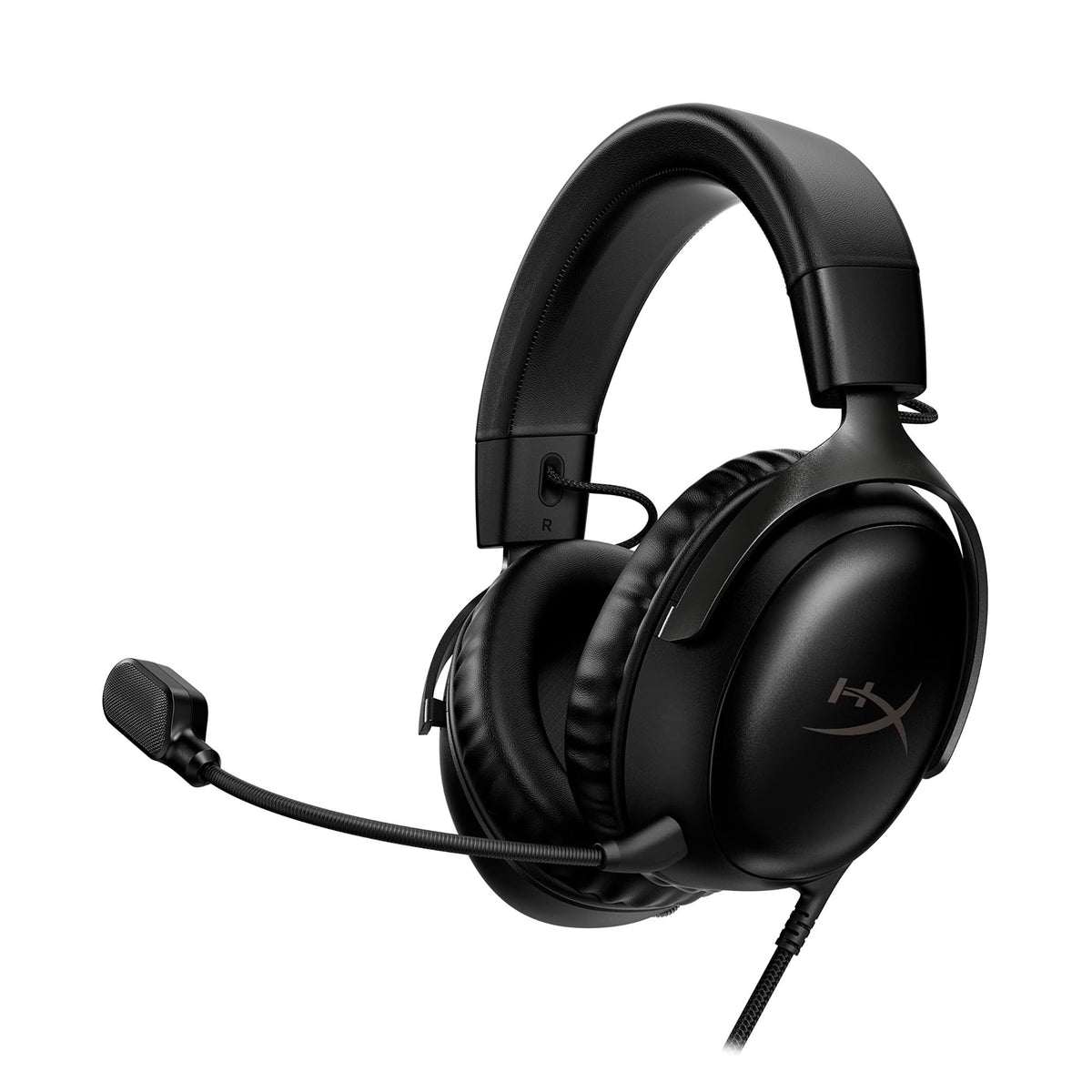 HyperX Cloud III – Wired Gaming Headset, PC, PS5, Xbox Series X|S, Angled 53mm Drivers, DTS, Memory Foam, Durable Frame, Ultra-Clear 10mm Mic, USB-C, USB-A, 3.5mm, Black/Red