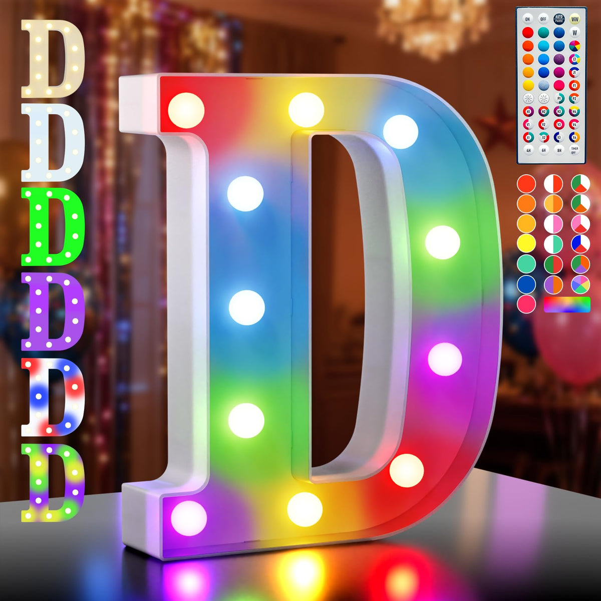 Ledido Pink Glitter Light Up Number 80 for 80th Birthday Decorations