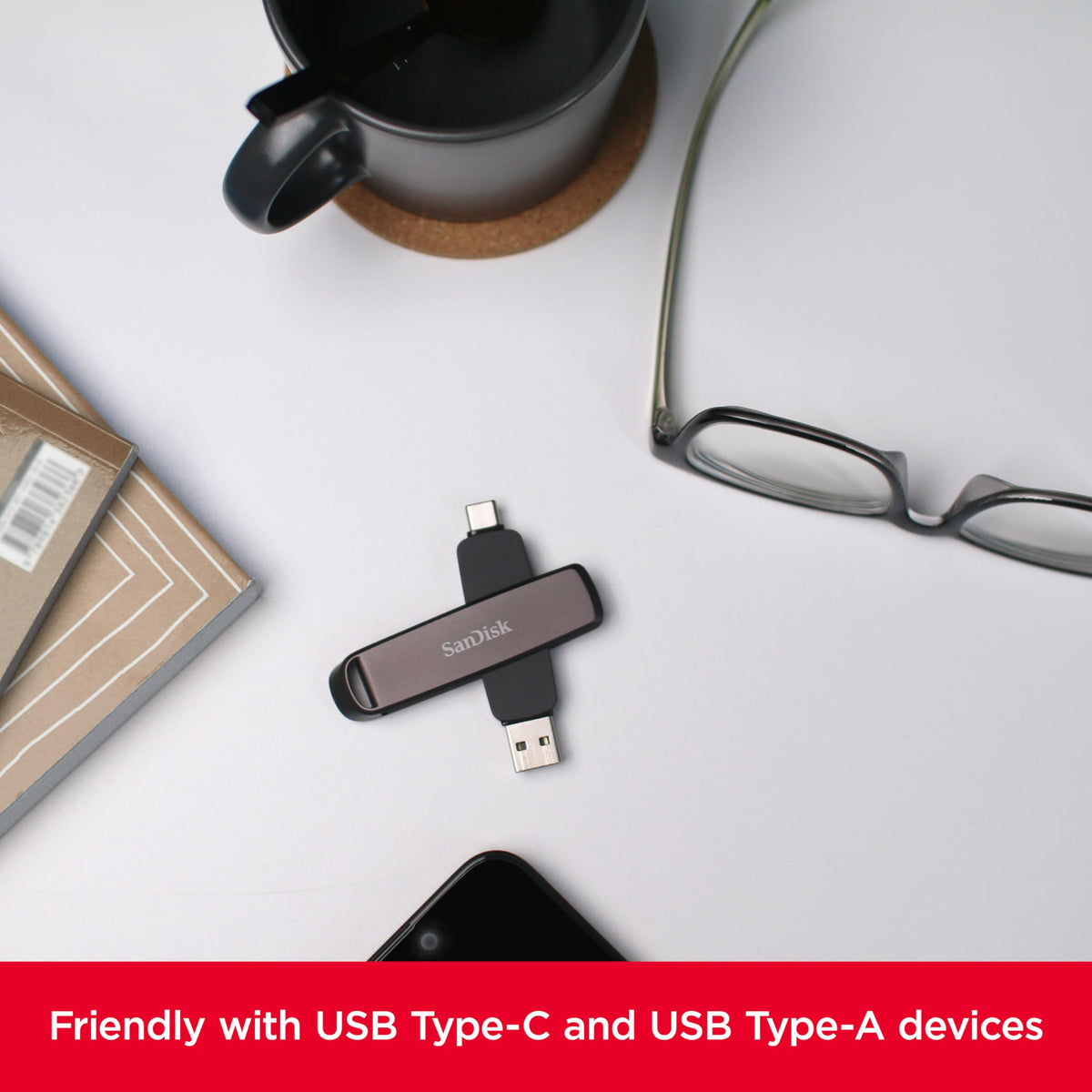 SANDISK Ultra Dual Drive Go 128GB, USB-C & USB-A, Up to 400MB/s Read Speeds