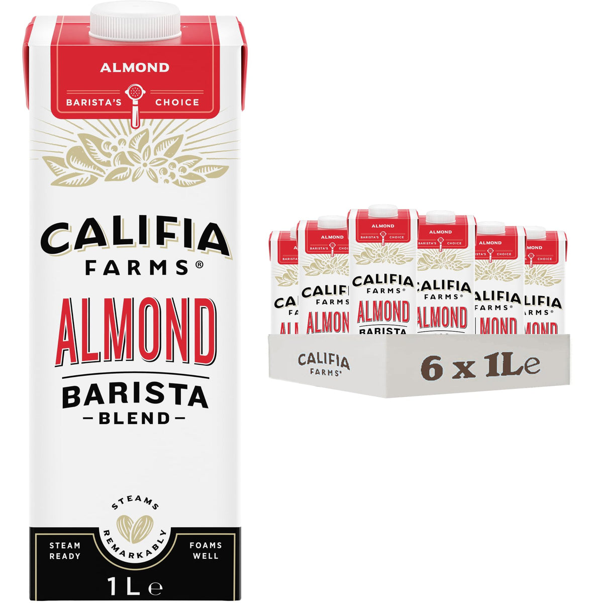 Califia Farms Oat Barista Blend with Calcium - Dairy Free, Lactose Free, Vegan (6 x 1L)