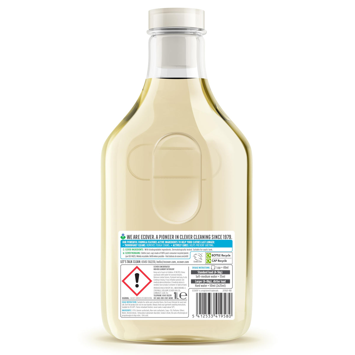 Ecover Non-Bio Laundry Liquid, Lavender & Sandalwood, 40 Washes, 1.43L