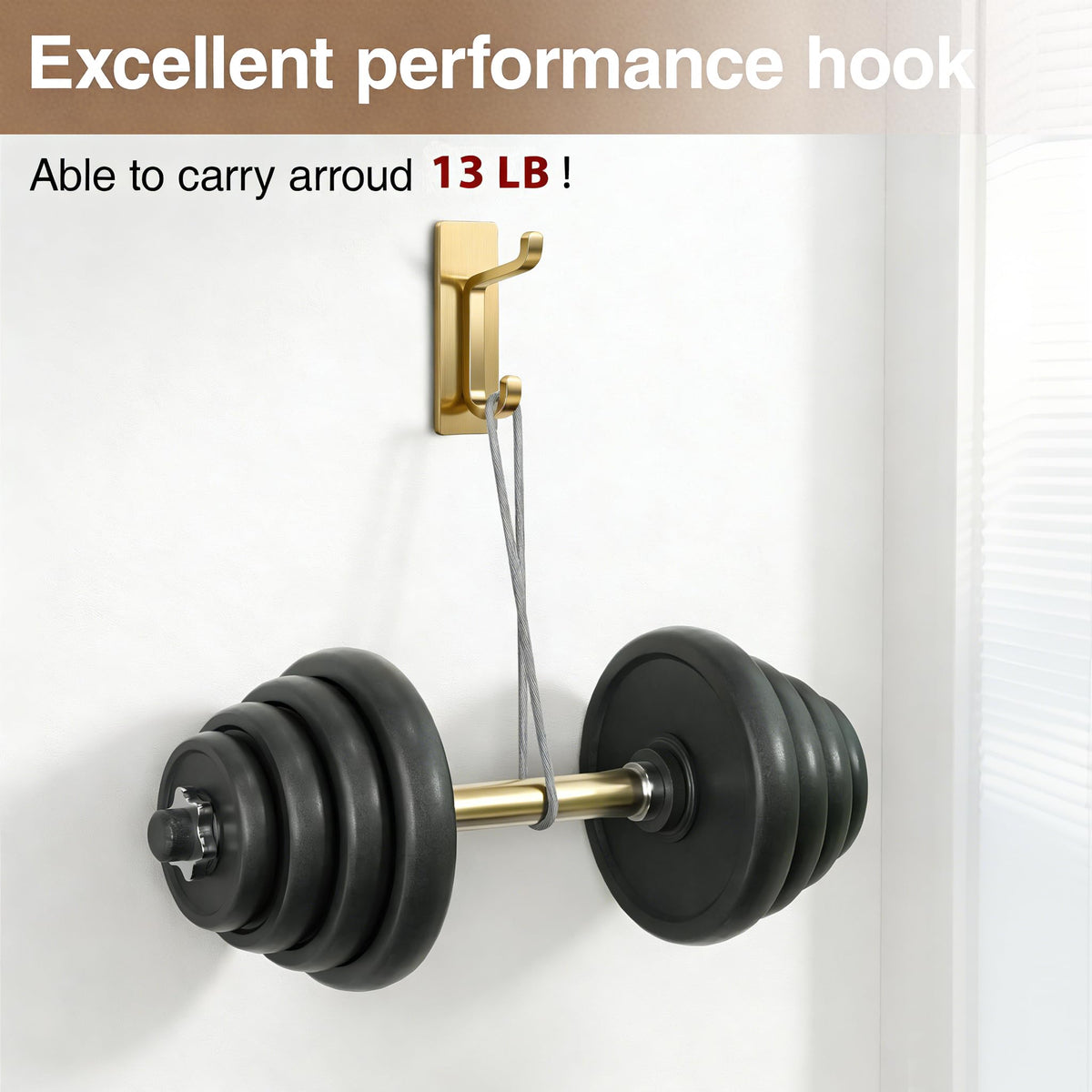 pickpiff Self Adhesive Hook, 6KG Extra Sticky and Strong, Black 4 Pack