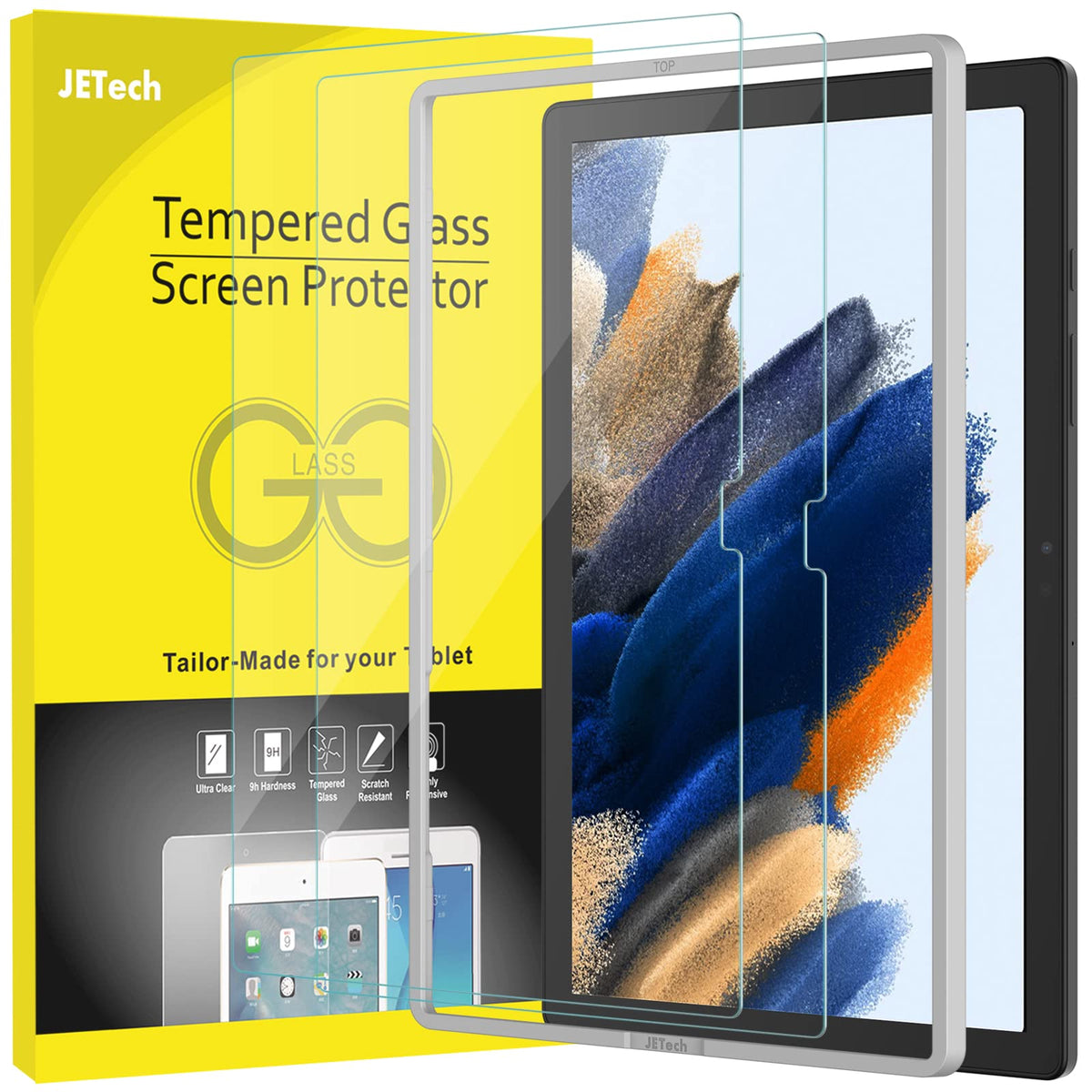 JETech Screen Protector for Galaxy Tab S10 Lite/S10 FE/S9 FE/S9, 2-Pack