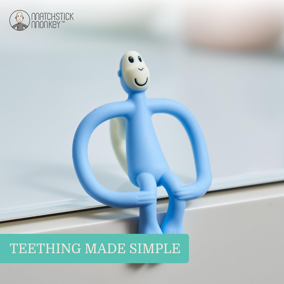 Matchstick Monkey Original Teether with Gel Applicator, Hearts