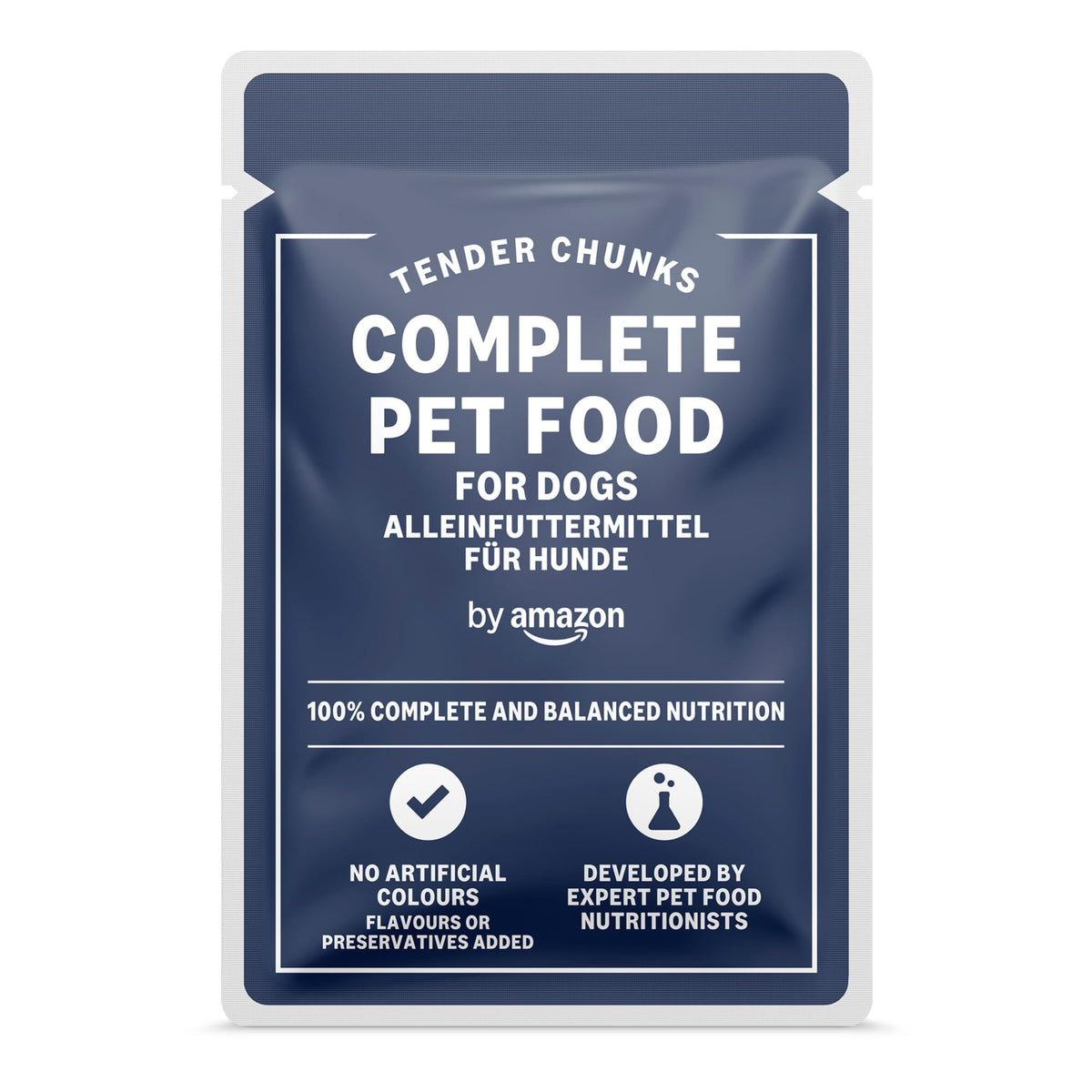 by Amazon Complete Wet Food for Adult Dogs, Meat Selection in Gravy, 4.8 kg (48 pouches of 100g)