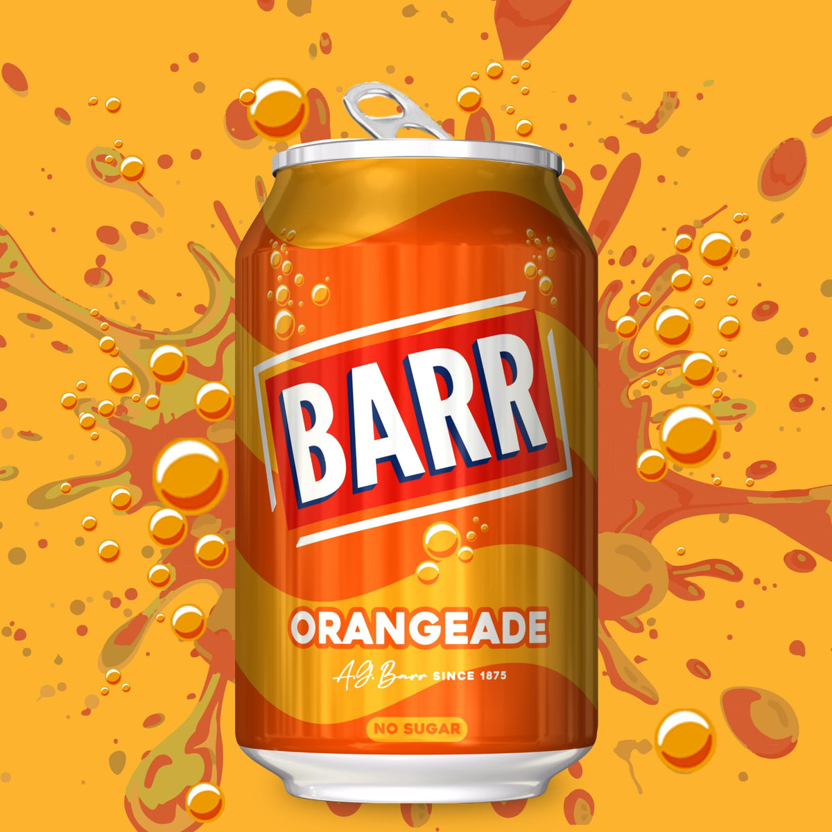 Barr Cream Soda Zero Sugar Sparkling Soft Drink, 24 Pack, 330ml Cans