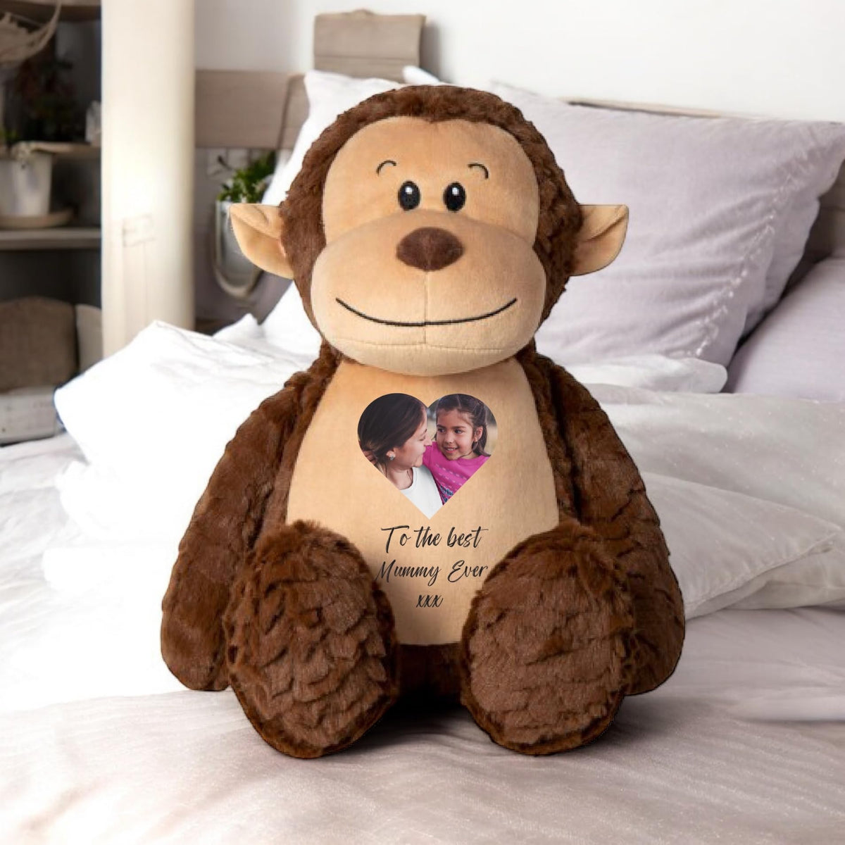 Custom Photo Teddy Keepsake | Personalized Picture Bear for Birthdays & Special Occasions | Memorial Baby Loss Keepsake | Personalised Gifts for Girlfriend, Multi