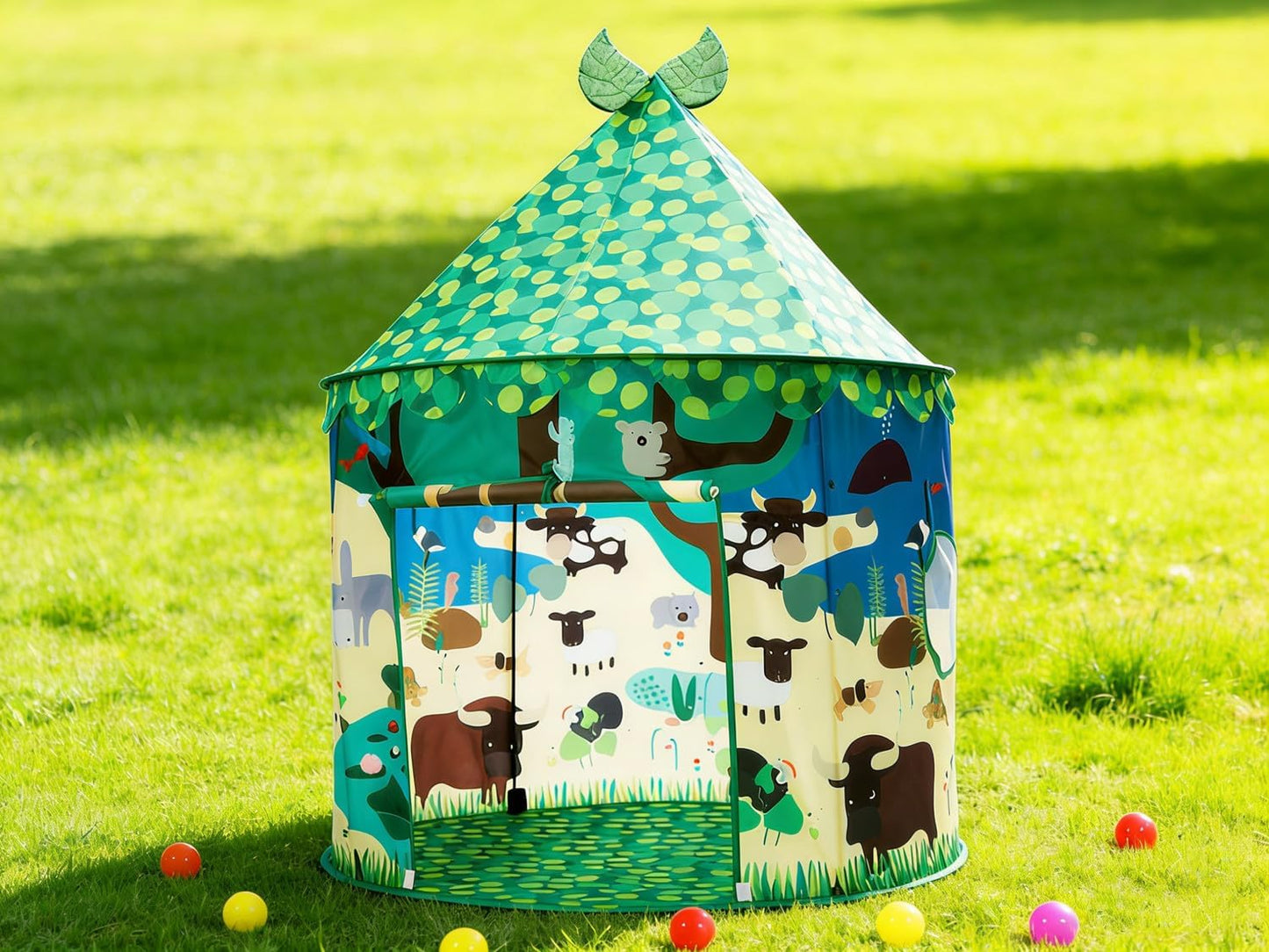 Kids Play Tent, Pop Up Tent for Kids for Indoor and Outdoor Fun, Toy for Girls, Playhouse, Unique Yurt Design
