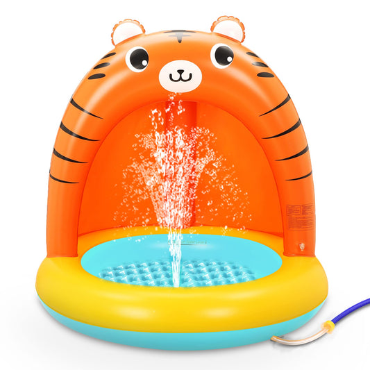 COOLJOYA Inflatable Pool | Splash Spray Paddling Pool Sprinkler Pad | Paddling Pool for Kids Toddlers | Swimming Pool Toy Gifts 68 x 41 x 18 Inch (Unicorn)