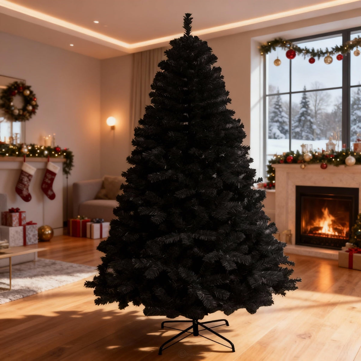 SHATCHI 6ft/1.8m Alaskan Pine Green Artificial Christmas Tree Bushy 550 Tips Xmas Home Decorationations Decorations