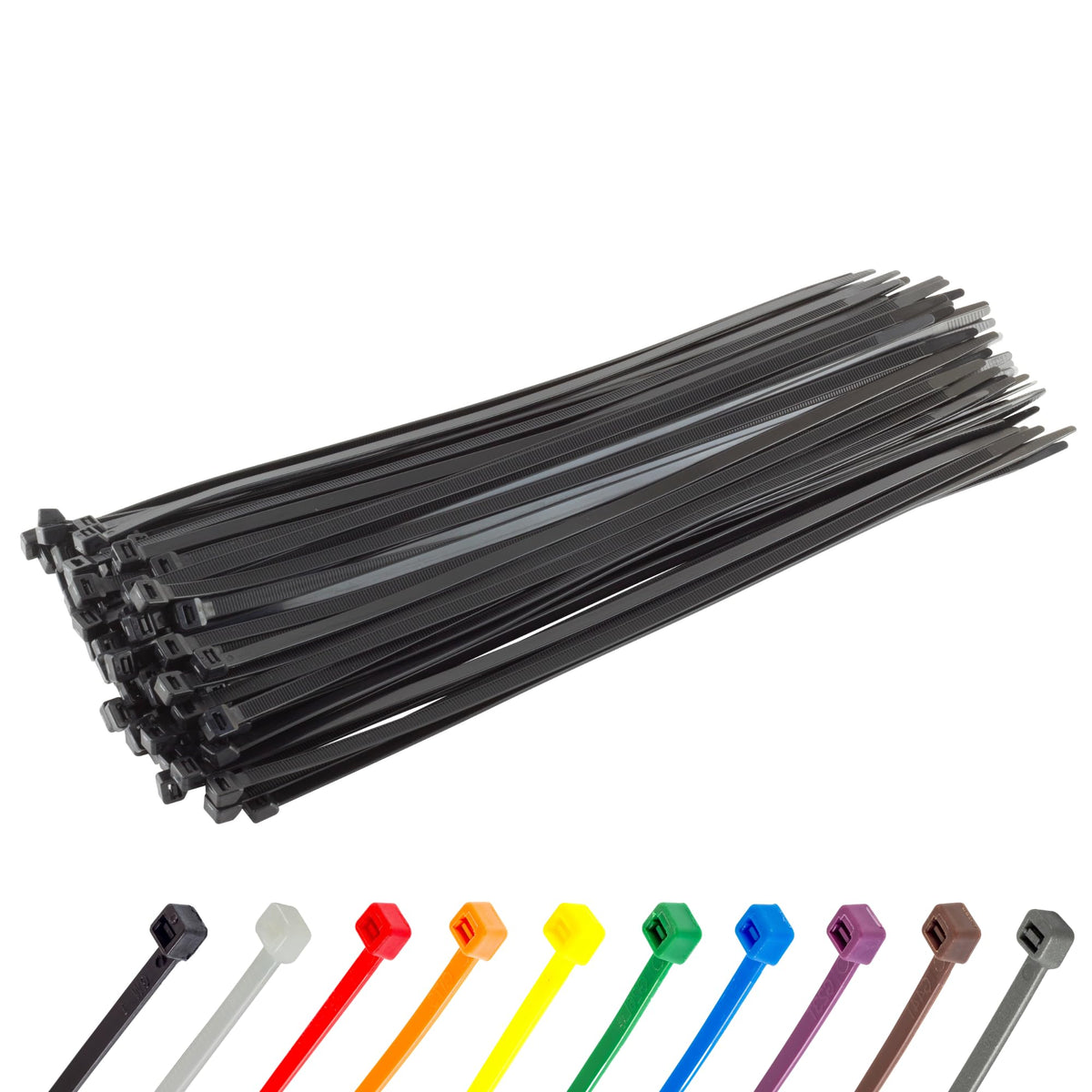 Gocableties Small Silver Cable Ties, 100mm x 2.5mm, Pack of 100, 4” Premium Nylon Zip Ties, Plastic Tie Wraps, Secure Self-Locking Mechanism, for Home, Garden, Office and DIY