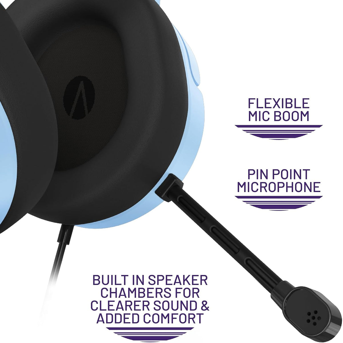 STEALTH PANTHER Sky - Over Ear Gaming Headset PS4/PS5, XBOX, Switch, PC with Flexible Mic, 3.5mm Jack, 1.5m Cable, Lightweight, Comfortable and Durable