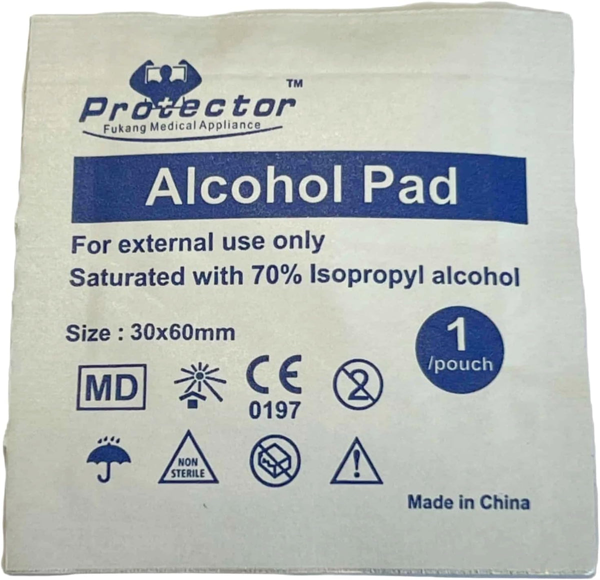 70% Isopropyl Alcohol Pads 100 Individually Wrapped Wipes 2-Ply