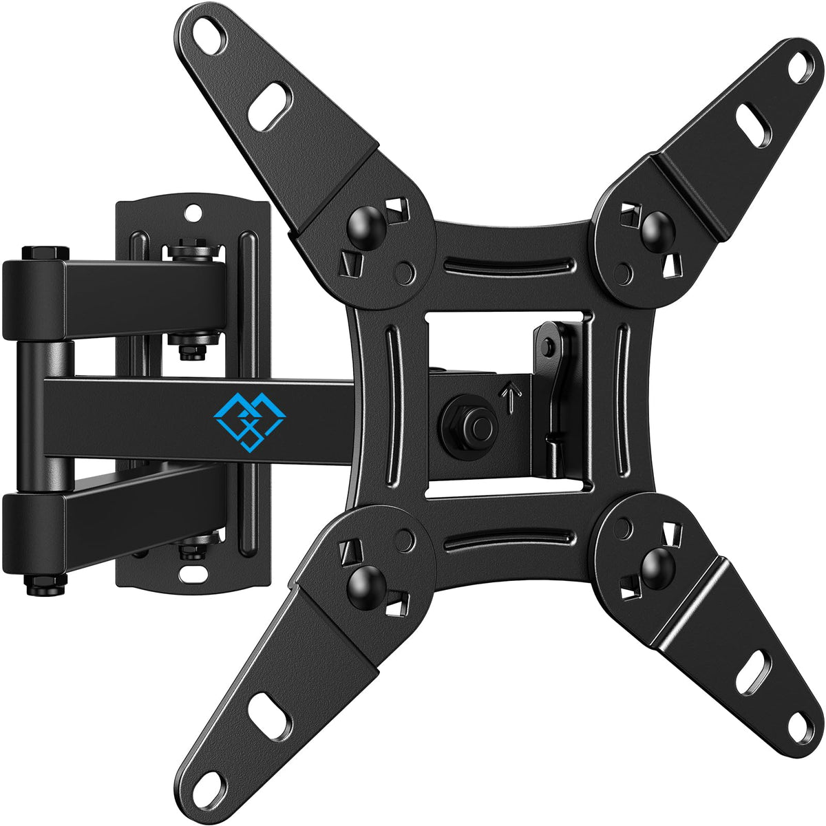 PERLESMITH TV Wall bracket for most 26-60 inch Plasma & Curved TV up to 35kg, Universal TV Bracket Wall Mount with Tilt Swivel Extension, Max VESA 400x400mm