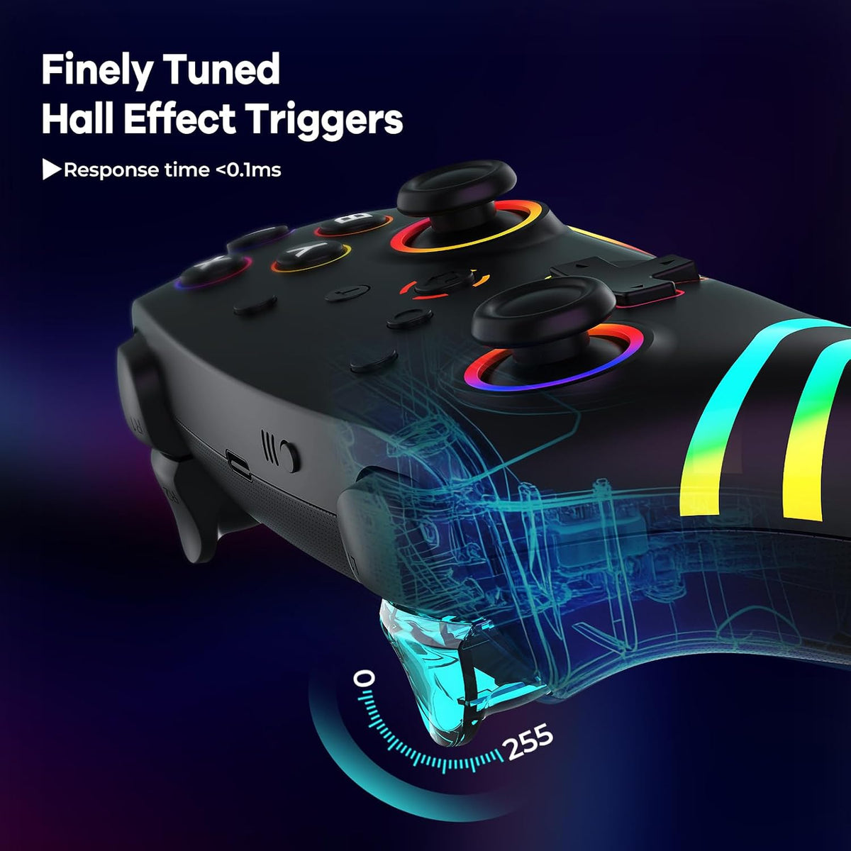 MYSTILUCK Wireless Pro Controller for Switch, Switch 2, Lite, OLED, PC