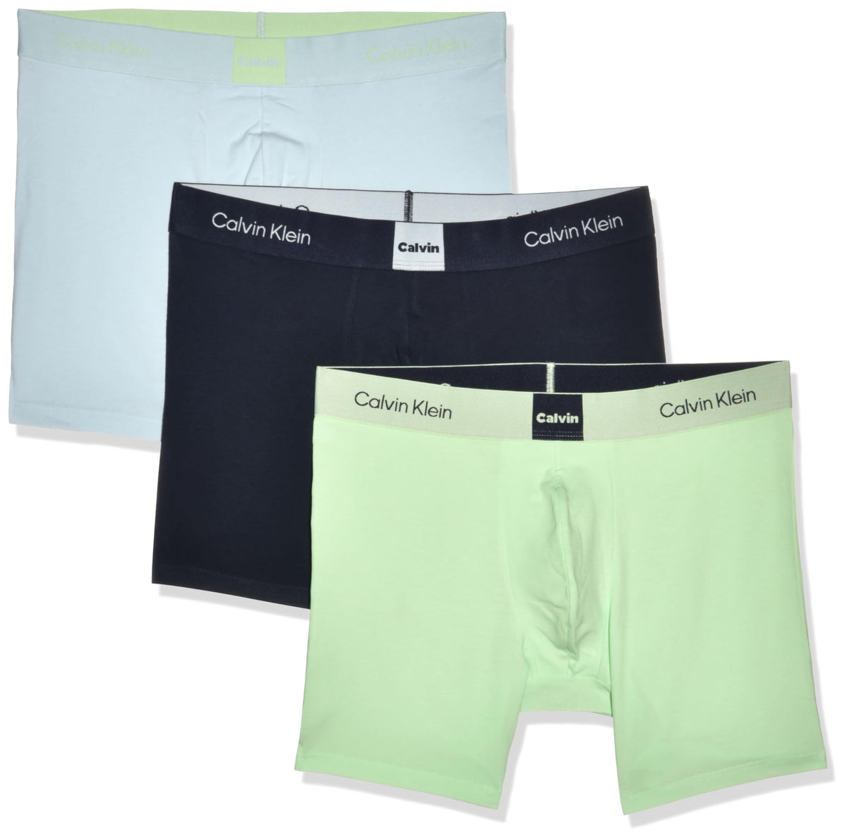 Calvin Klein Men’s 3 Pack Boxer Briefs with Logo Waistband