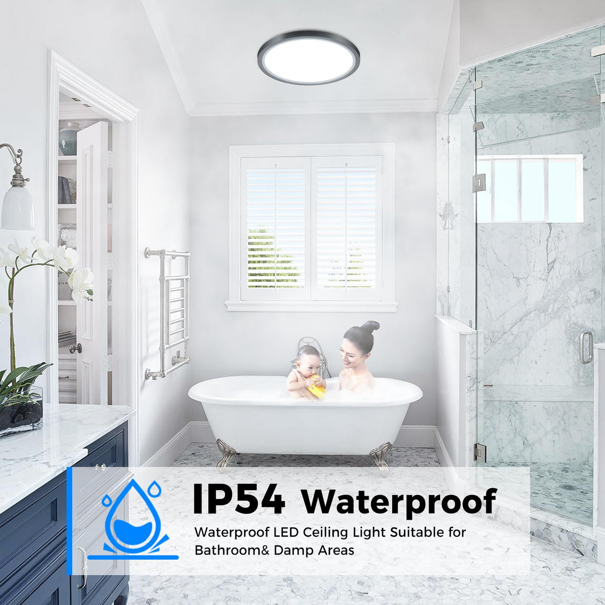 Peasur Bathroom Light, 3000K/3500K/4000K/5000K/6500K 5 Color Temperature