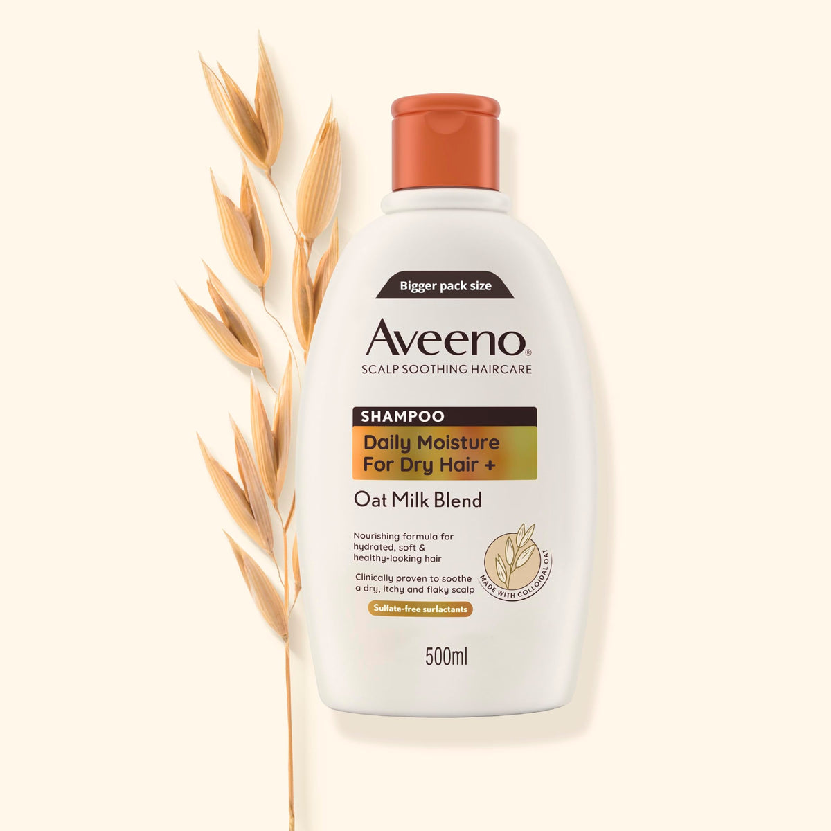 Aveeno Scalp Soothing Haircare Daily Moisture Conditioner, Oat Milk Blend, for Dry Hair, Soothes Dry, Itchy & Flaky Scalp, Clinically Proven, Sulfate Free, 300ml