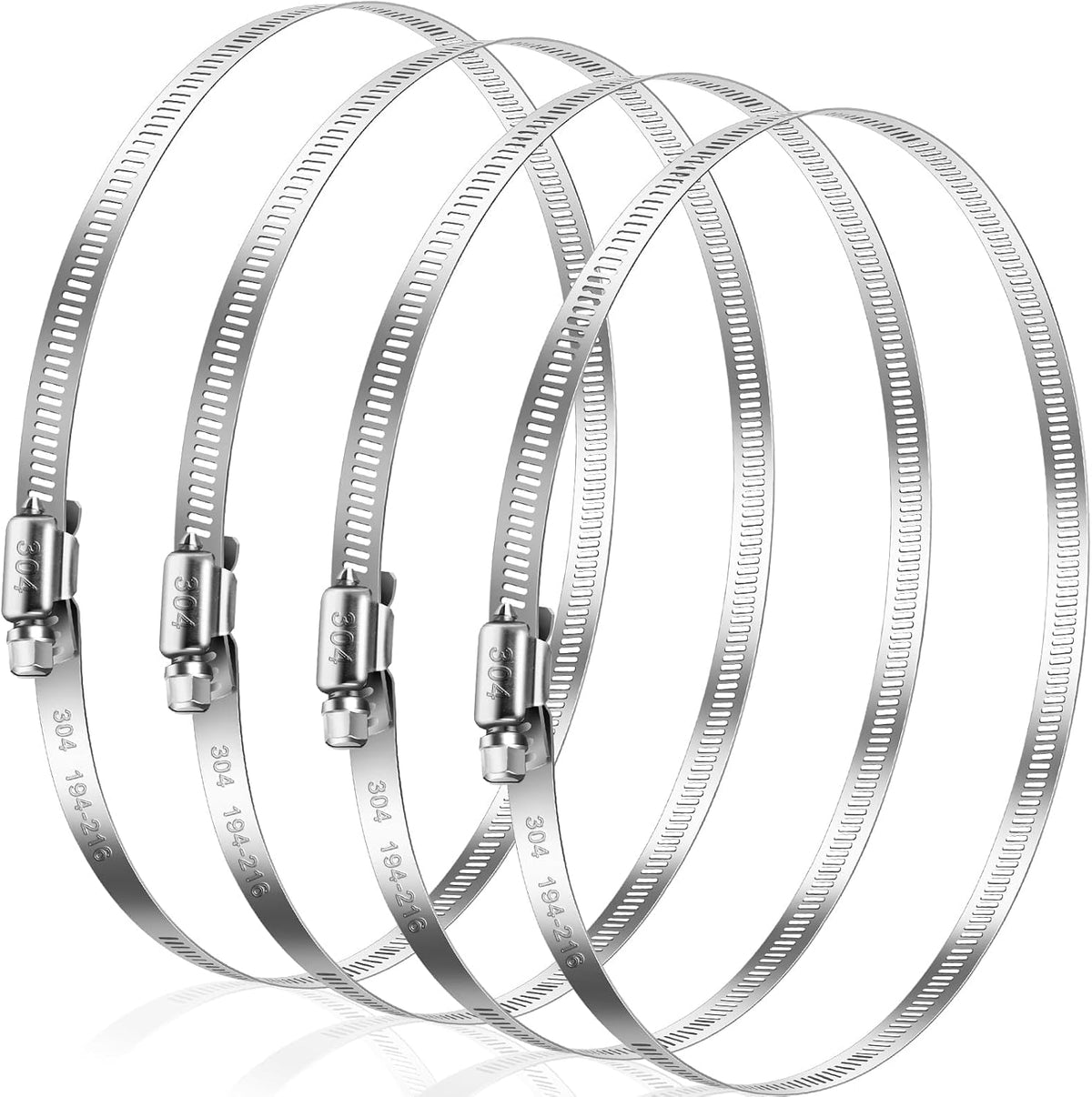 Bolatus Hose Clips 21-38 mm, 12 Pcs Hose Clamp Stainless Steel 304
