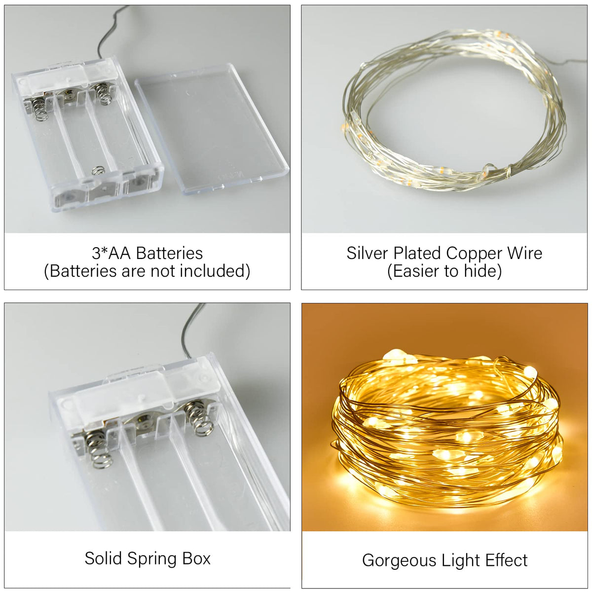 Dalugo Orange Fairy Lights, 3M/10ft Amber Fairy Lights, 30 LED Halloween Battery Lights for Autumn Halloween Christmas Decorations, Fireplace, Home Decor