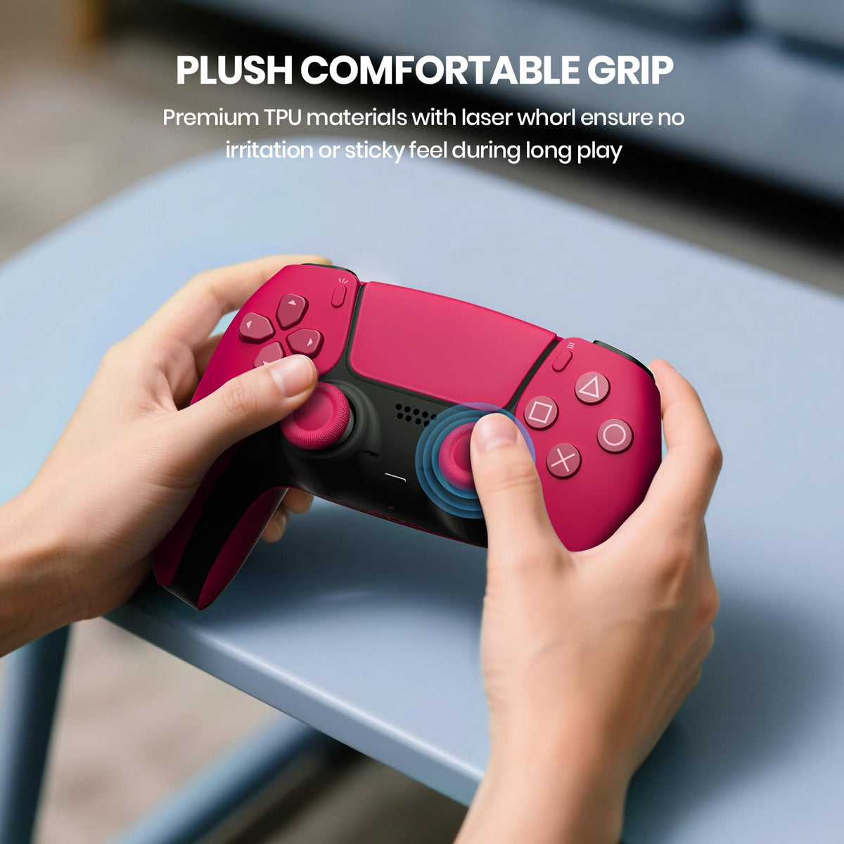NEWDERY Joystick Replacement Grip Caps for PS5/PS4 Controller