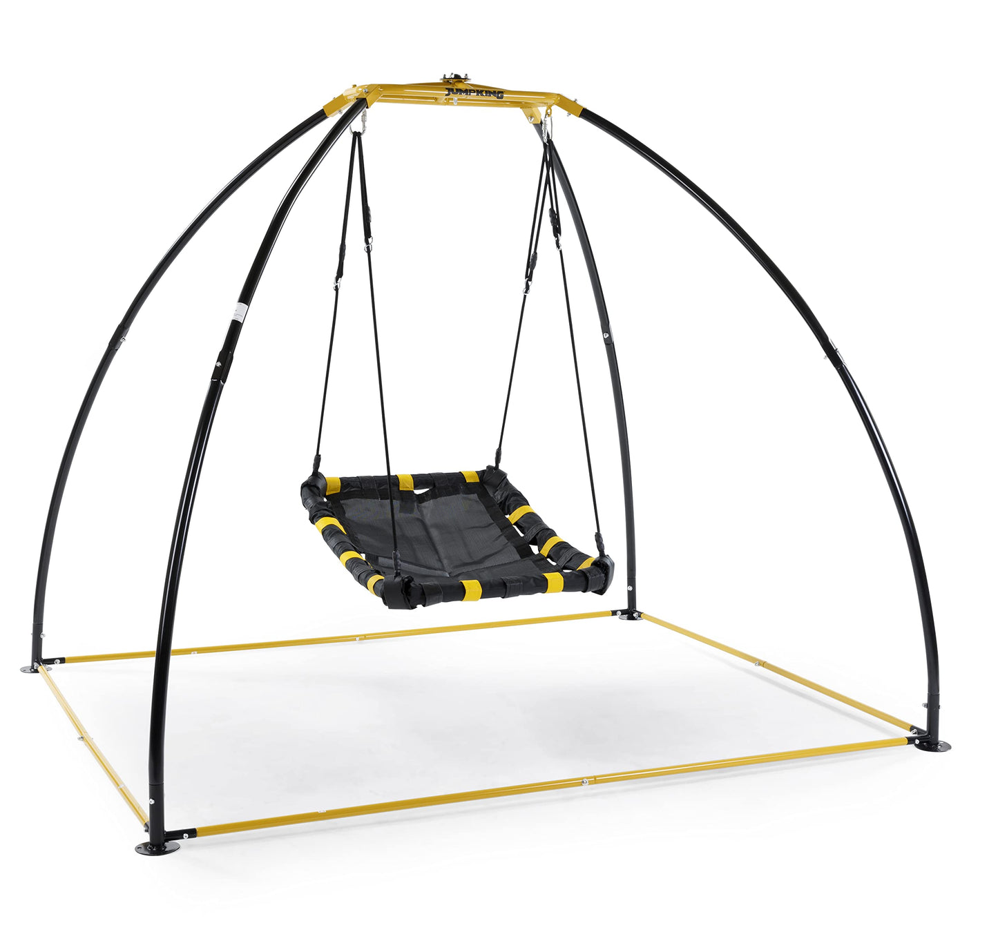 JumpKing UFO Swing Trampoline With Round/Rectangular Seat | Comfortable & Sturdy Kids Trampoline With 360° Range, EVA Foam Cushion, Great For Outdoor Fun & Relaxing, For Grass Or Woodchip Areas
