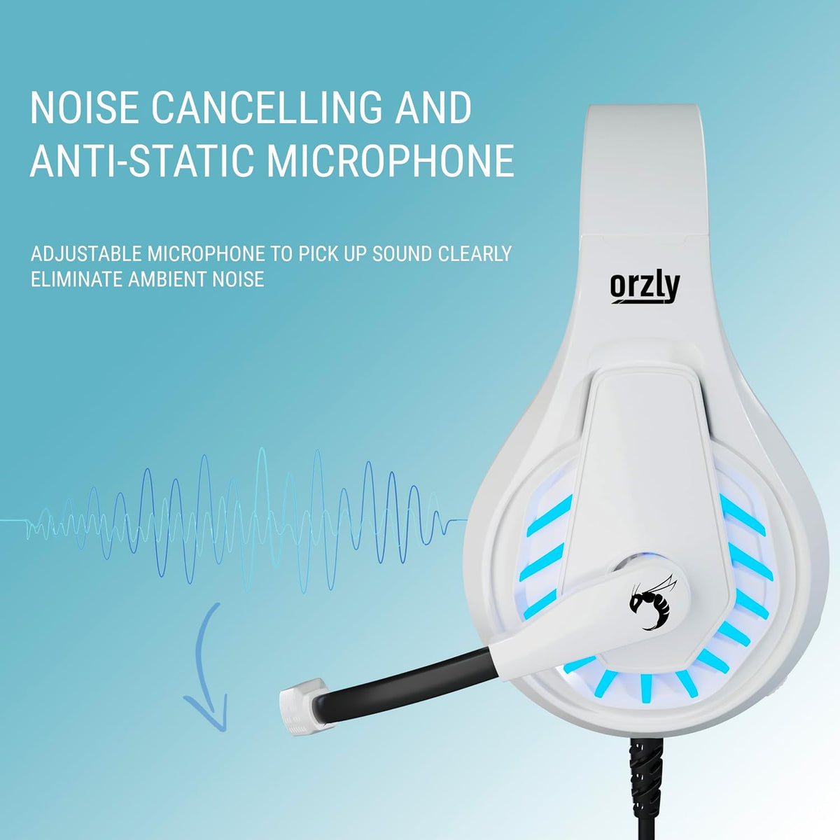 Orzly Gaming Headset for PC and Gaming Consoles compatible with PS5, PS4, XBOX SERIES X | S, XBOX ONE, Nintendo Switch & Steam Deck with noise cancelling mic - RXH-30 Siberia Edition
