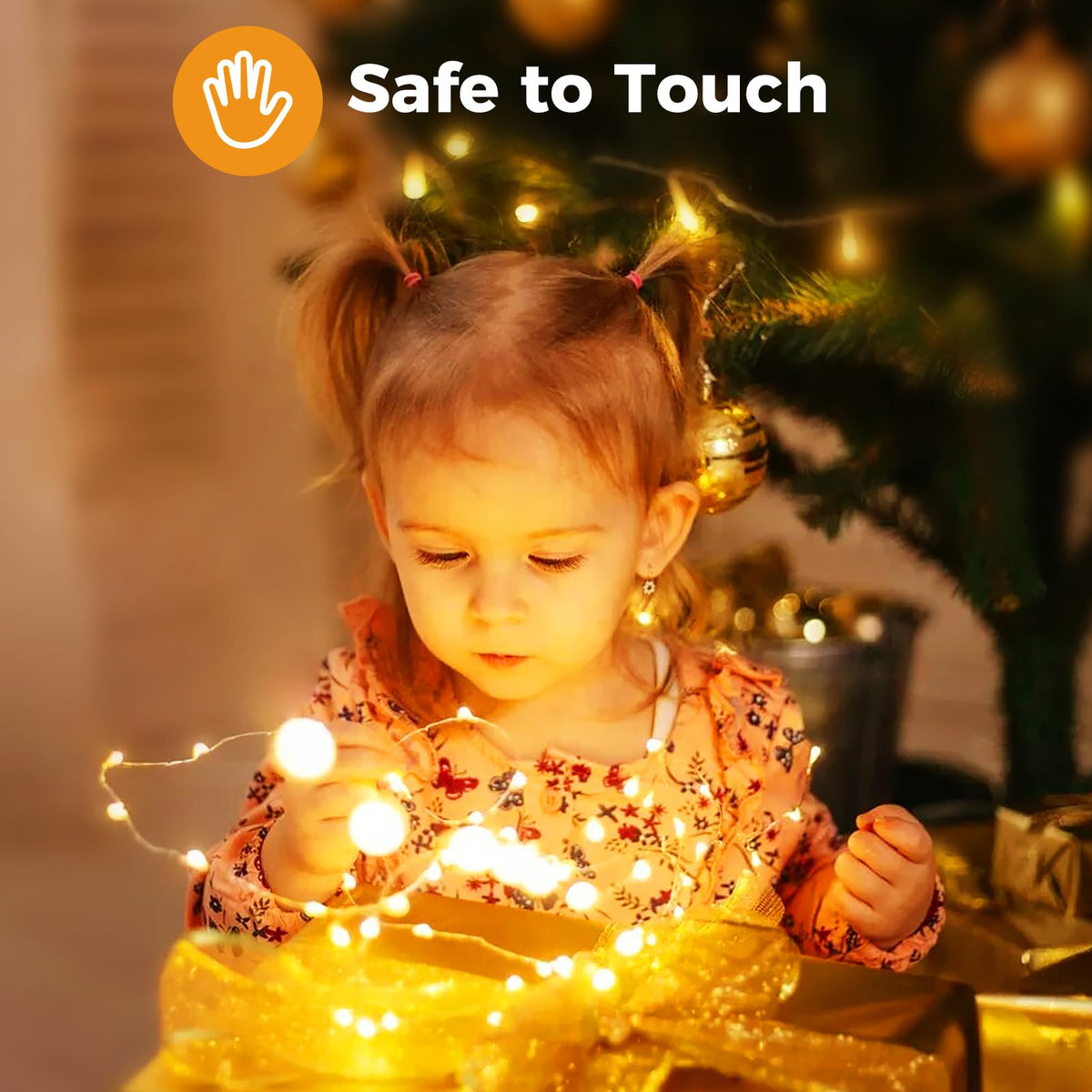 btfarm 2 Pack Halloween Orange Fairy Lights Battery Operated with Timer