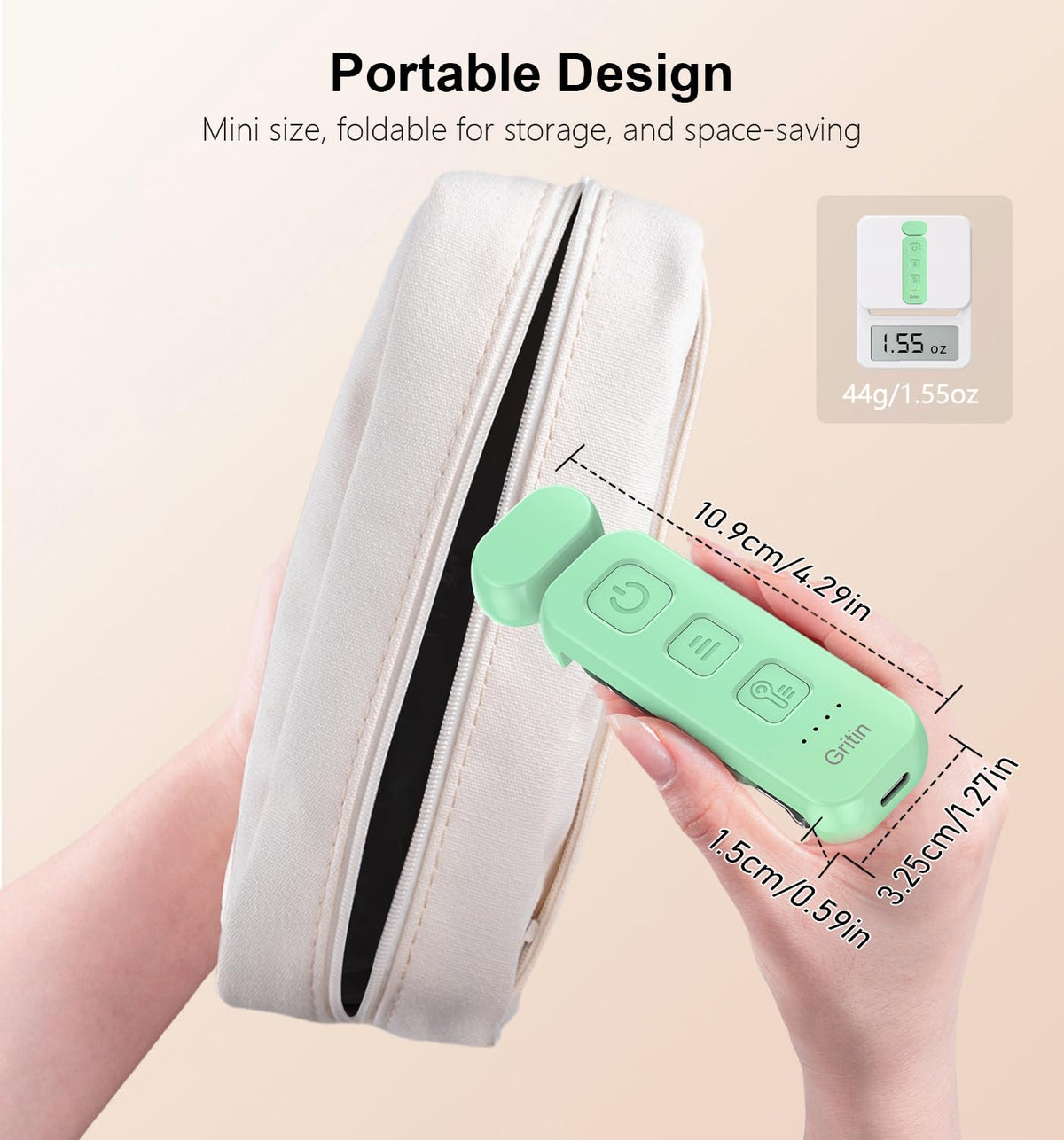 Gritin Book Light Rechargeable, Reading Light Lamp Clip on Books