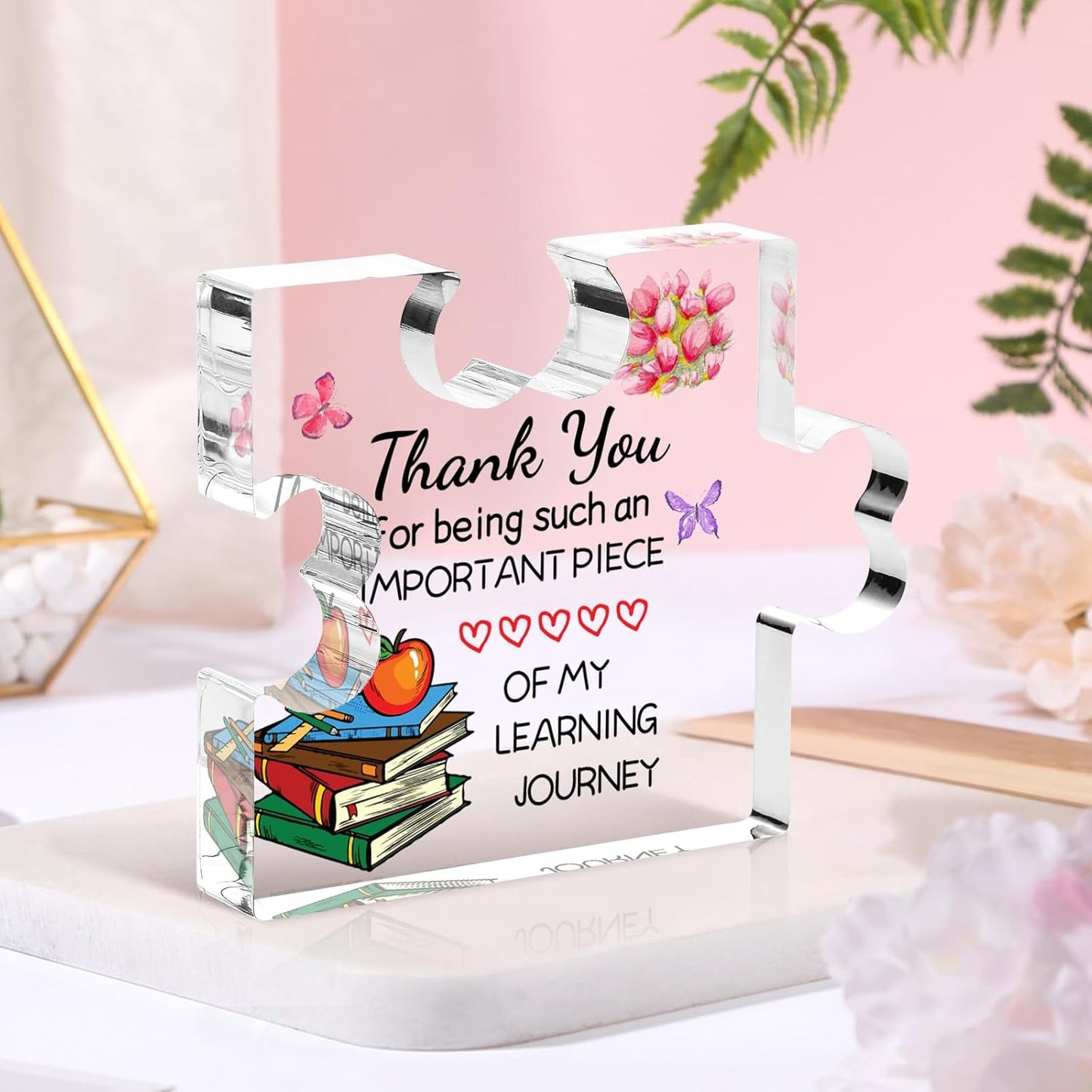 Welsky Teacher Gifts, Teacher Gifts for Women Engraved Acrylic Block, Christmas Birthday Graduation Thank You Gift for Women Teacher, Acrylic Plaque, Room Decor