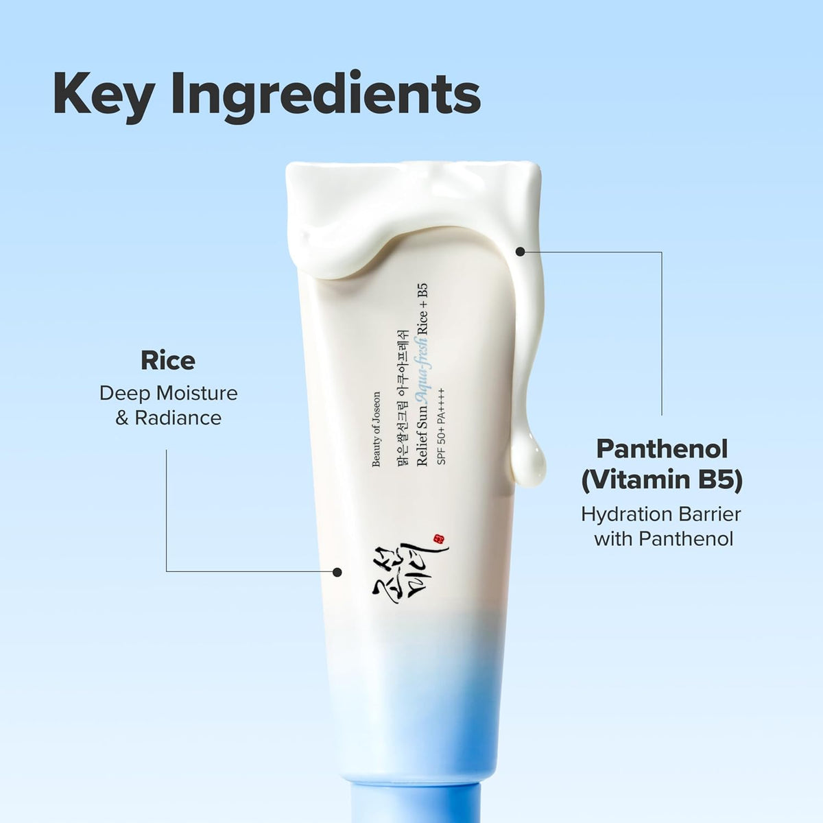 Beauty of Joseon Relief Sun Aqua-Fresh Rice Seed Water + Panthenol | Daily Korean Skincare and Korean Sunscreen for Oily Skin, Lightweight, Non-Sticky, and No White Cast 50 ml, 1.69 fl. oz.
