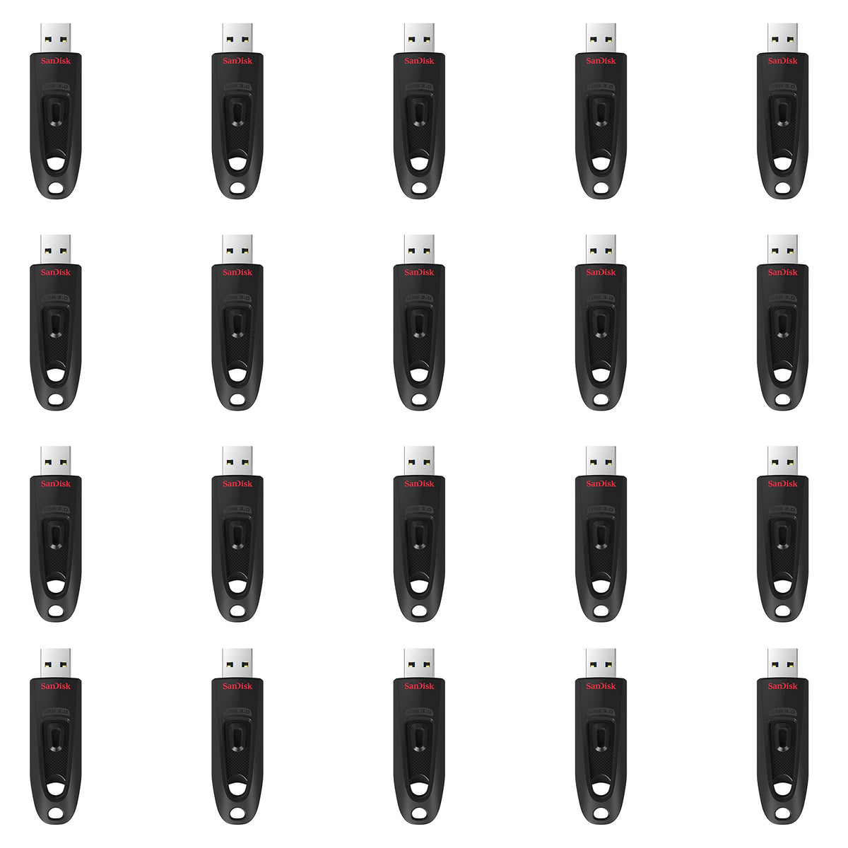 SanDisk Ultra 32 GB USB Flash Drive USB 3.0 Up to 130 MB/s Read - Twin Pack, Red/Blue (Pack of 5)