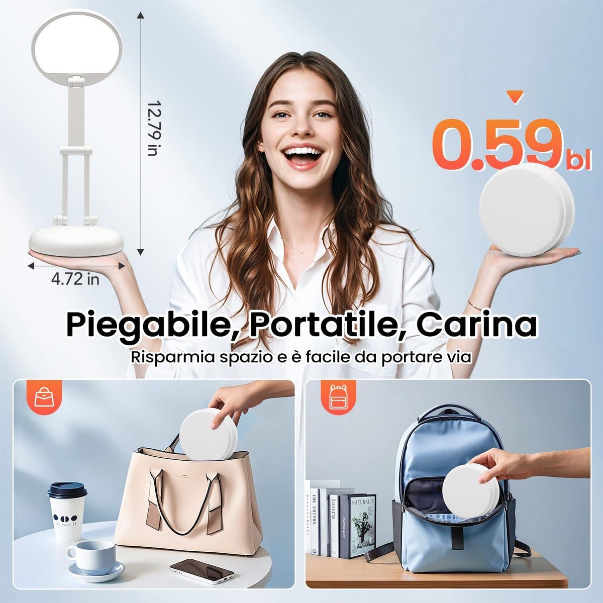 One Fire Rechargeable lamp, Portable Light, Reading Light,Long Battery Life