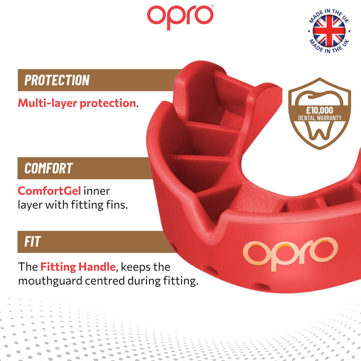 OPRO Bronze Level Mouthguard Essential Fit – Gum Shield Adult and Kids – OPRO Mouth Guard Boxing and MMA, Easy Self-Fit Gum Shield Rugby and Hockey – Enhanced Protection with Dental Warranty