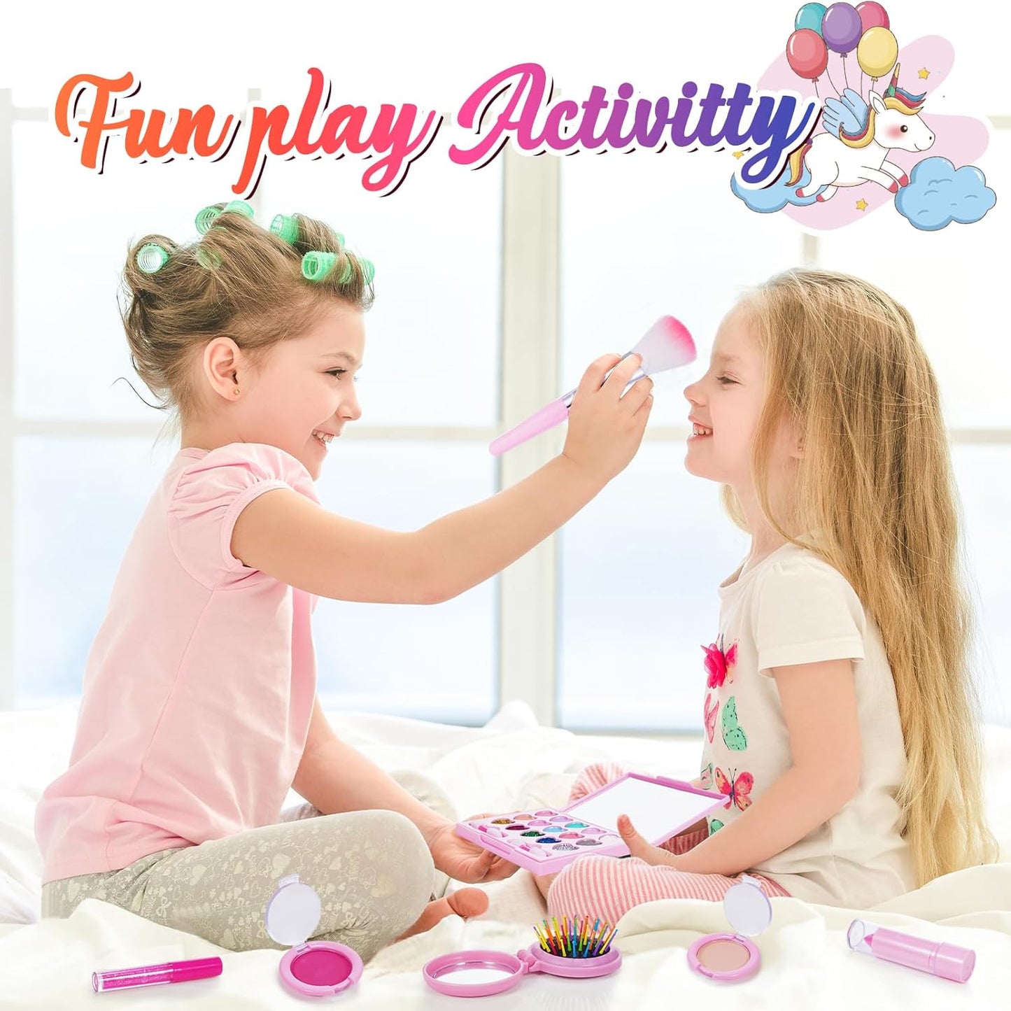 Hapikids Kids Makeup Sets, 4 5 6 Year Old Girl Gifts for 3-12 Year Olds Toys Age 4 5 6 7 8 Unicorn for Girls Make Up Set Birthday Gifts for Girls Kids Toys Pretend Unicorn